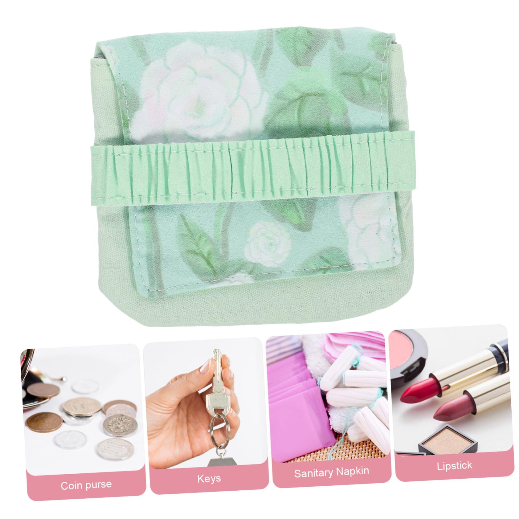 Healvian Portable Sanitary Napkin Bag - Washable Menstrual Storage for Travel & School