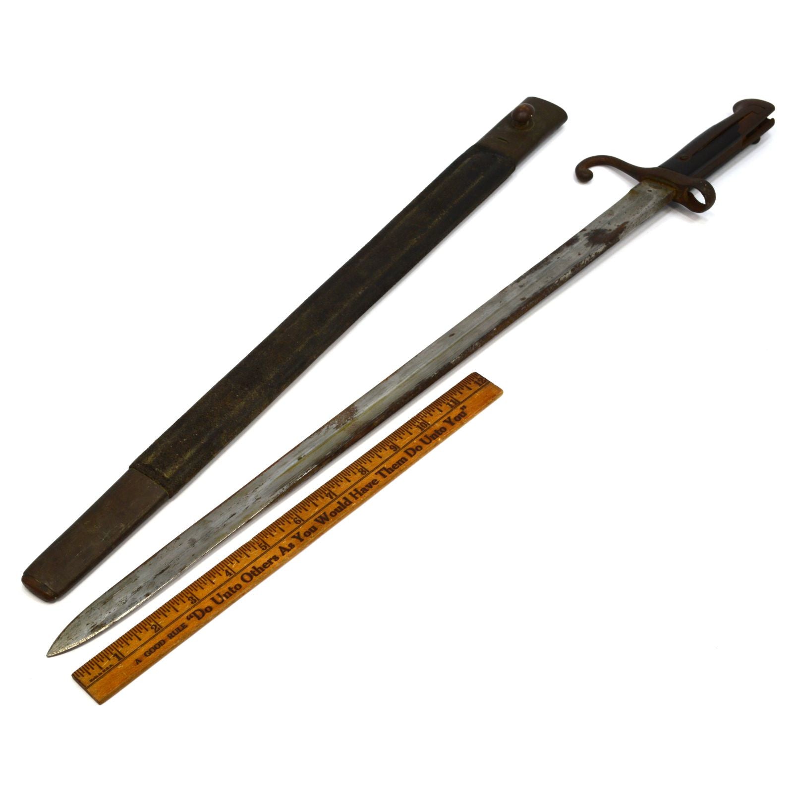 Antique Torino M1871 Sword Bayonet for Vetterli Vitali Rifles - Italian Military Collectible BG 1041 - Perfect for Historical Reenactments & Weapon Collections