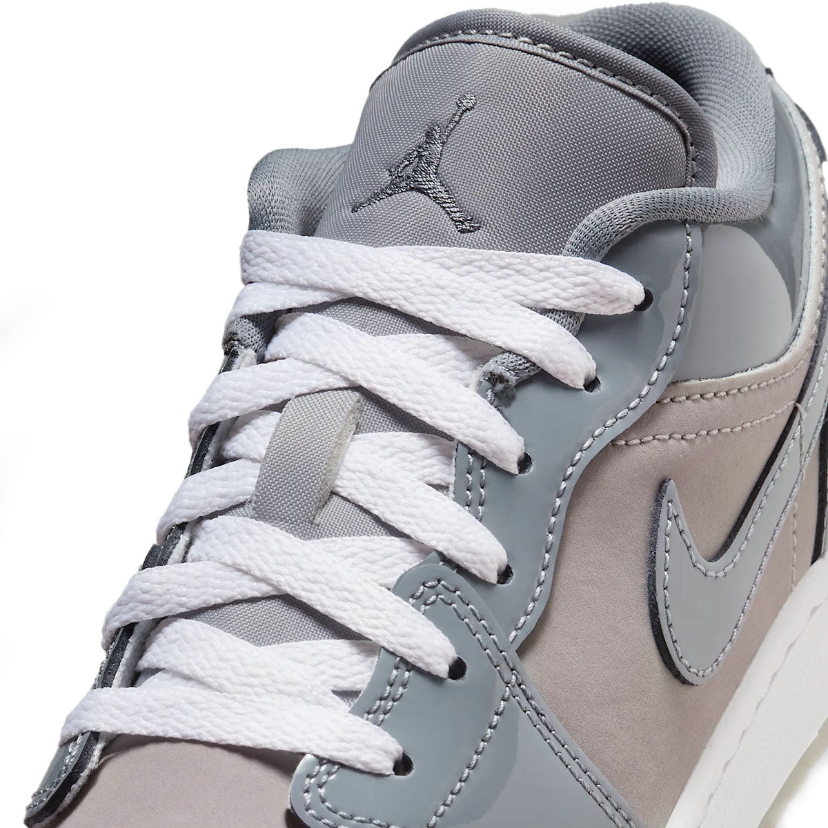 Air Jordan 1 Low SE 'Patent Cool Grey' Men's Basketball Shoes - Stylish Sneakers for Casual Wear, Street Fashion & Gym Workouts