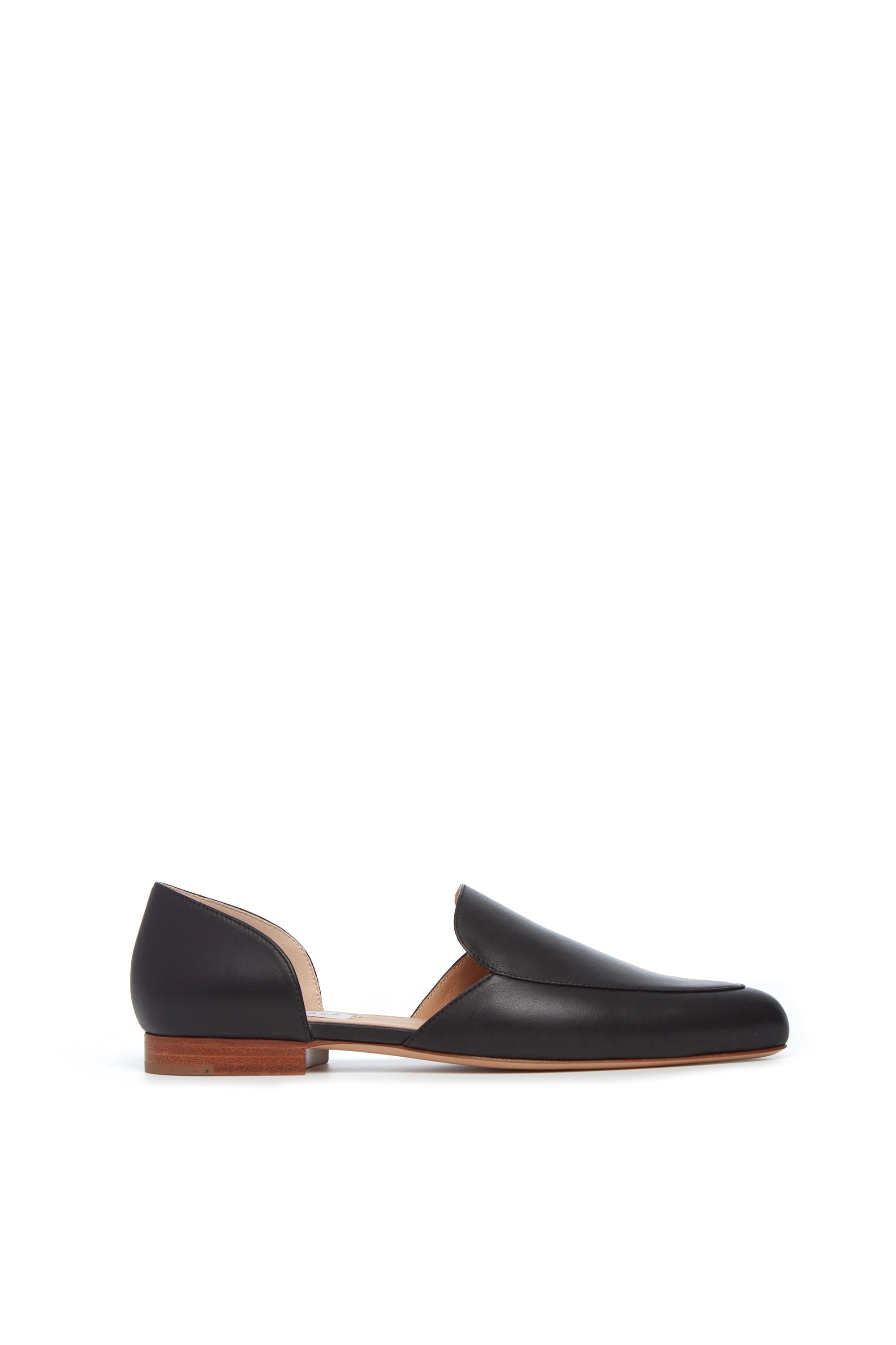 Jax Flat Shoe in Black Nappa Leather - Comfortable Women's Loafers for Work, Office & Casual Wear