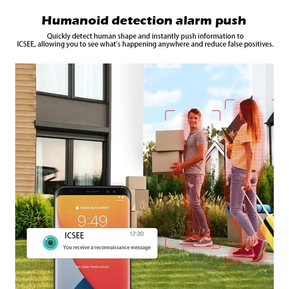 1080P HD 3MP Wireless Security Camera with 355° Pan/Tilt, Motion Tracking & IR Night Vision - WiFi Pet/Baby Monitor with 2-Way Audio & App Control for Home/Office Surveillance (Indoor/Outdoor Use)