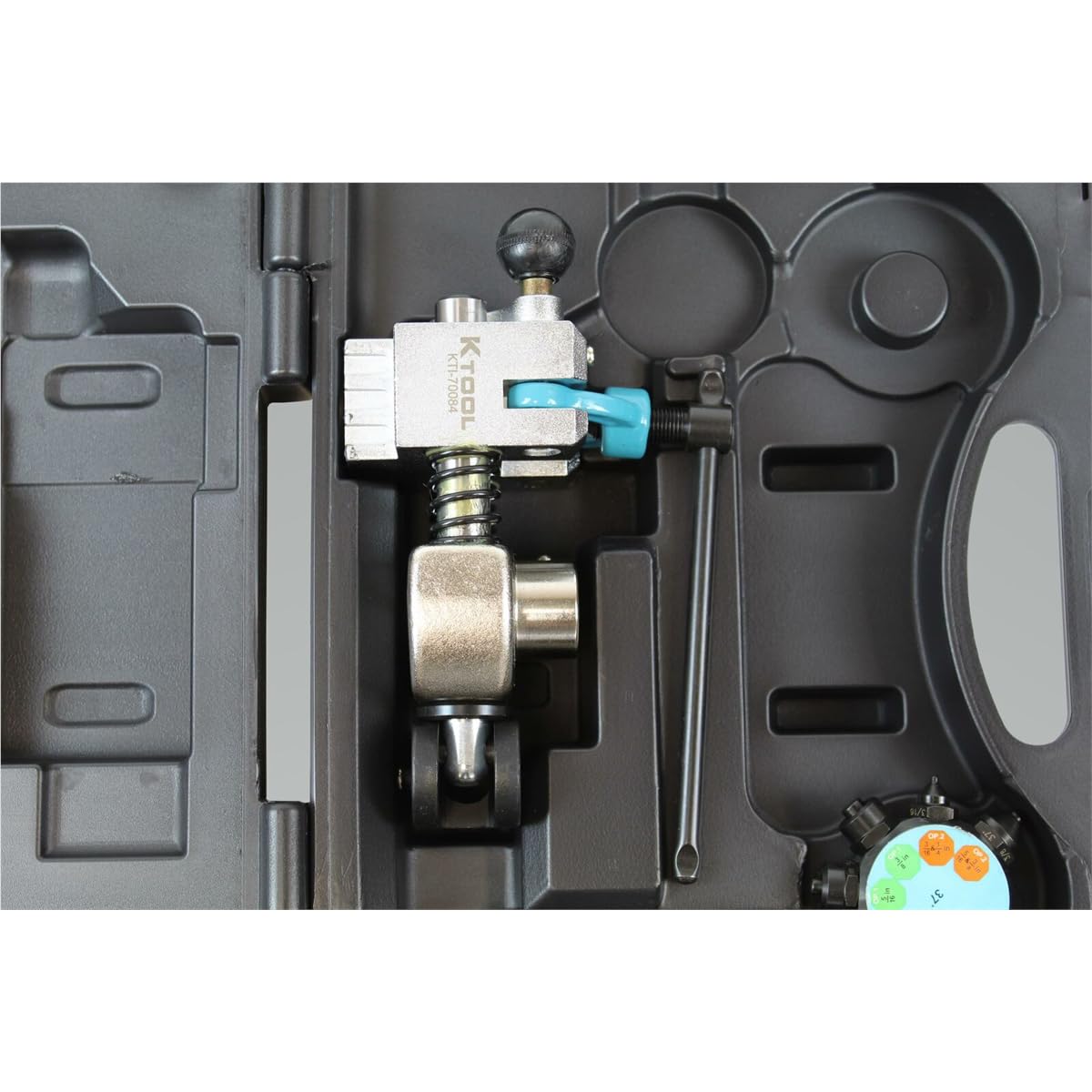 K Tool International 70084 37 Degree Automotive Brake Line Flaring Tool Set - Professional Single, Double & Bubble Flares for DIY & Mechanics - Vise-Mounted with T-Handle Clamp & Turret Design - Perfect for Garage, Auto Repair Shop & Home Use