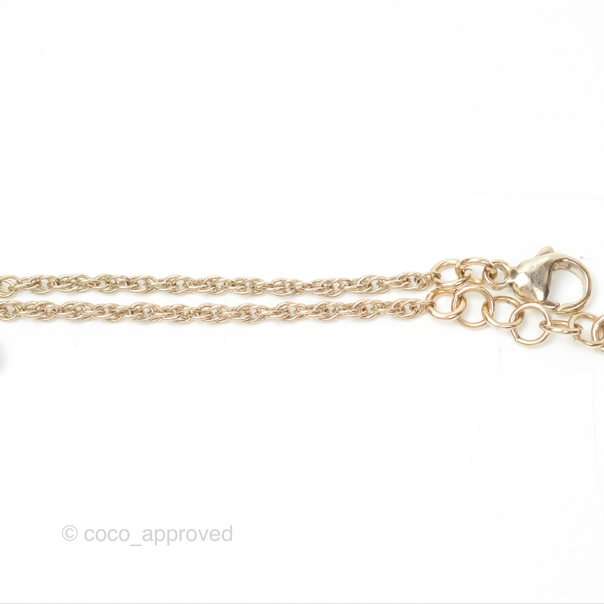 Chanel CC Crystal Pearl Chain Bracelet in Gold Tone - Elegant 19C Design for Women's Fashion & Luxury Gift Giving