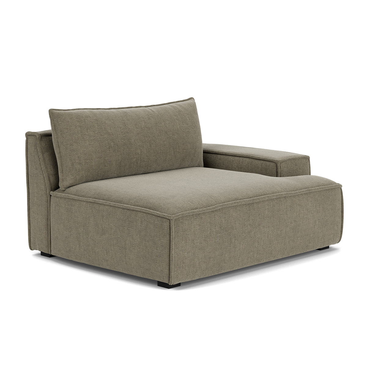 Daphne Velvet 1 Seater Right Arm Modular Sofa - Modern Living Room Furniture for Small Spaces, Apartments & Studios | Comfortable Single Seater Couch with Adjustable Design