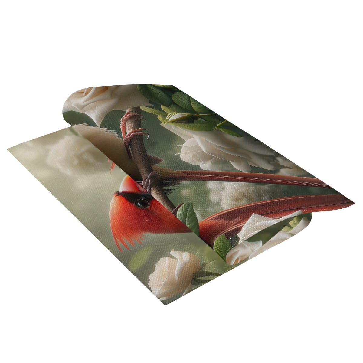 Double Sided Garden Flag 28x40 Inch - White Roses & Birds Outdoor Decor for Lawn, Patio, Yard | Weather-Resistant House Decoration for Spring, Summer & Fall Seasons