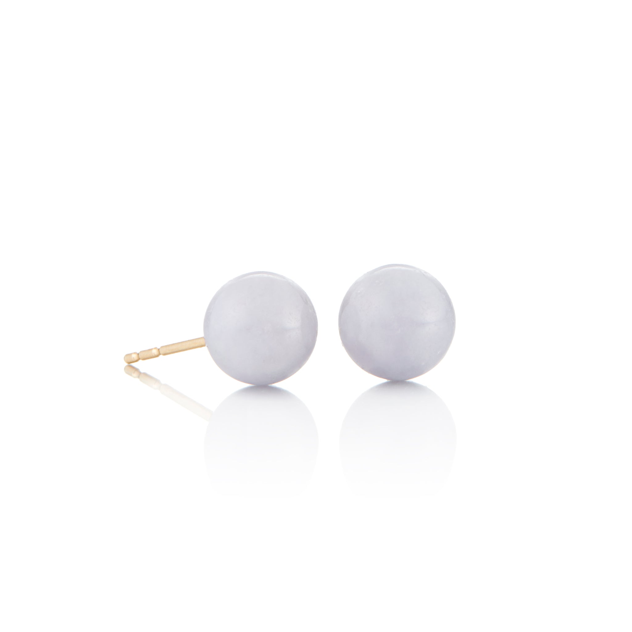 7mm Lavender Jade Bead Earrings for Women - Natural Stone Dangle Earrings - Elegant Jewelry Gift for Birthday, Wedding & Special Occasions