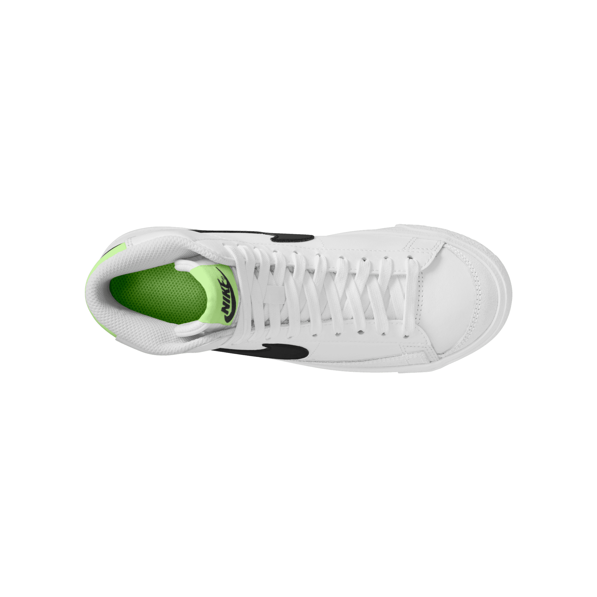 Nike Blazer Mid '77 GS Sneakers - White/Barely Volt - Retro Basketball Shoes for Kids, Girls & Boys - Perfect for Casual Wear, School & Street Style