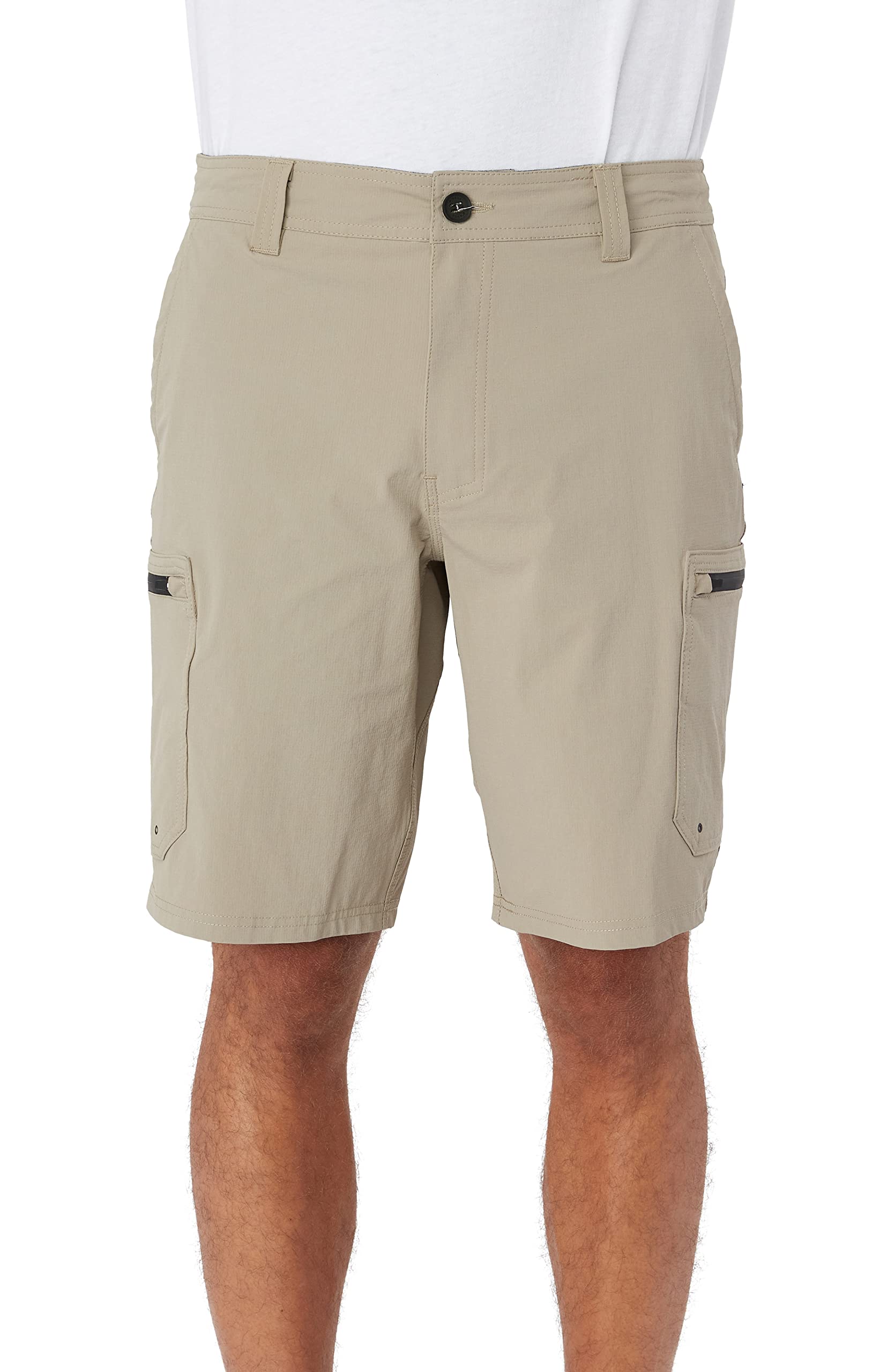 Men's Traveler Cargo Hybrid Shorts - Khaki, Size 42 | Comfortable & Stylish for Outdoor Adventures, Hiking & Casual Wear