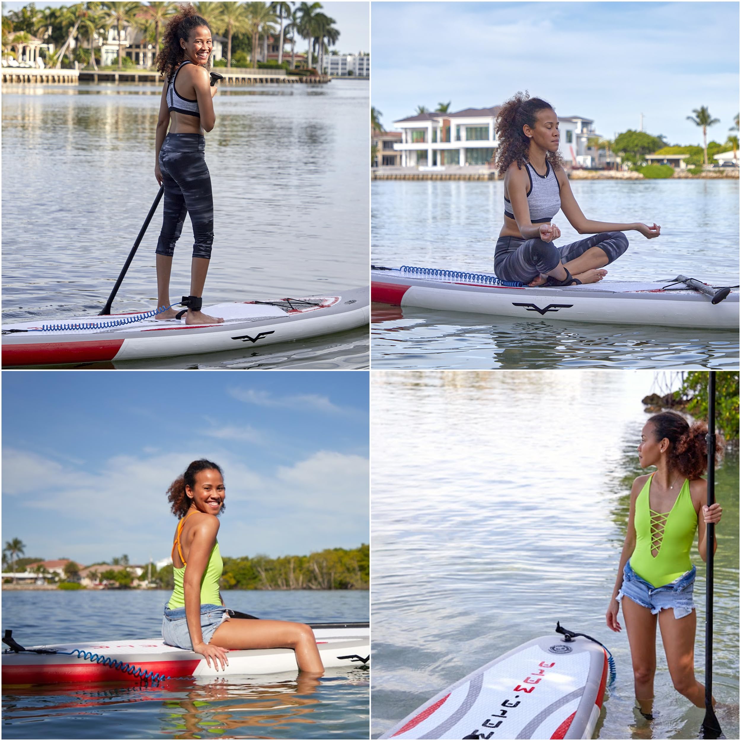 Premium 10' Stand Up Paddle Board (SUP) with Complete Accessories Kit - Non-Slip Deck, Waterproof Bag, Leash, Adjustable Paddle & Hand Pump - Perfect for Yoga, Fishing & Ocean Recreation