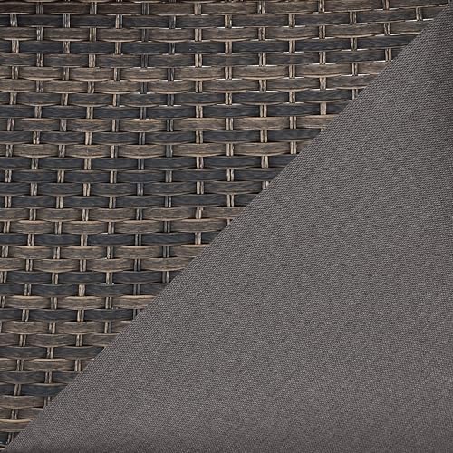 Brown Wicker / Grey Cushion