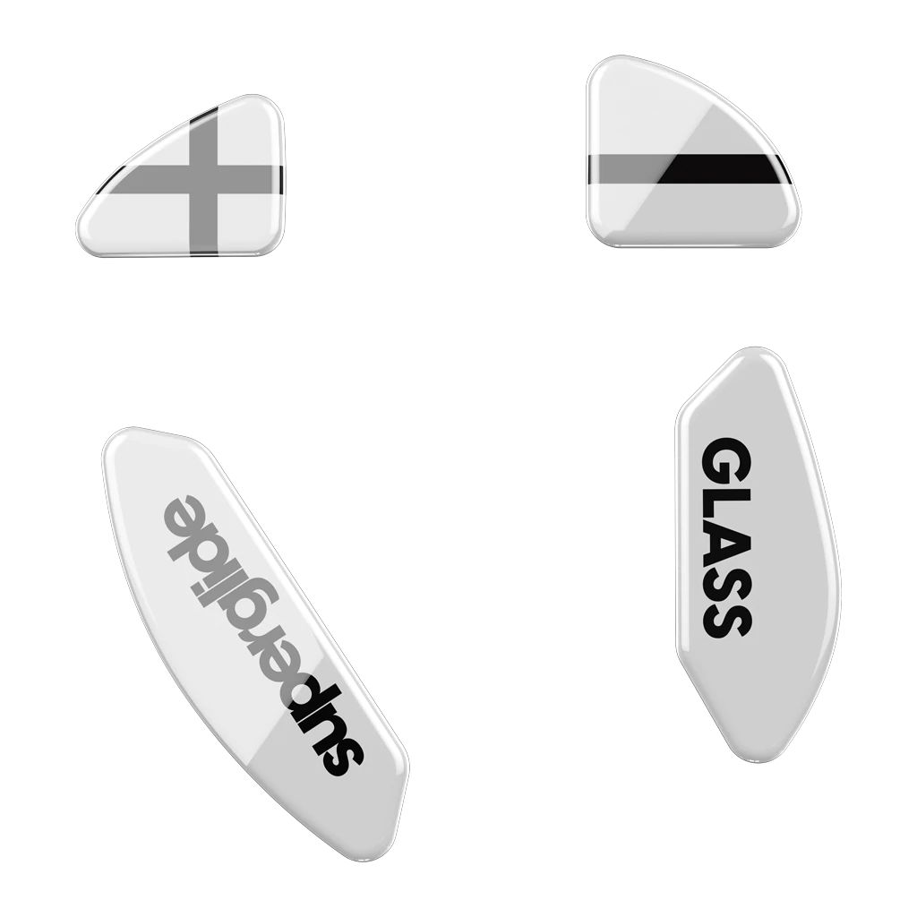 Pulsar Superglide Glass Mouse Skates - Compatible with Xtrfy M4 & M4 Wireless - Ultra Smooth Gliding for Gaming & Esports Performance