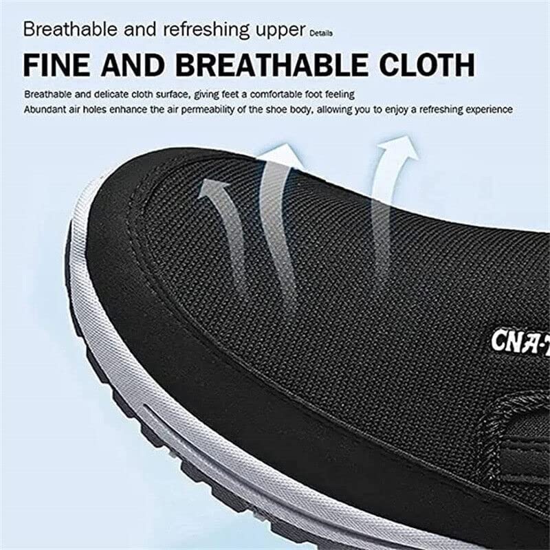 **LOVEWLVNCL Breathable Orthopedic Travel Plimsolls for Men - Lightweight Non-Slip Comfortable Casual Walking Boat Shoes (Dark Blue, Size 41 EU) - Perfect for Travel, Work & Everyday Wear**