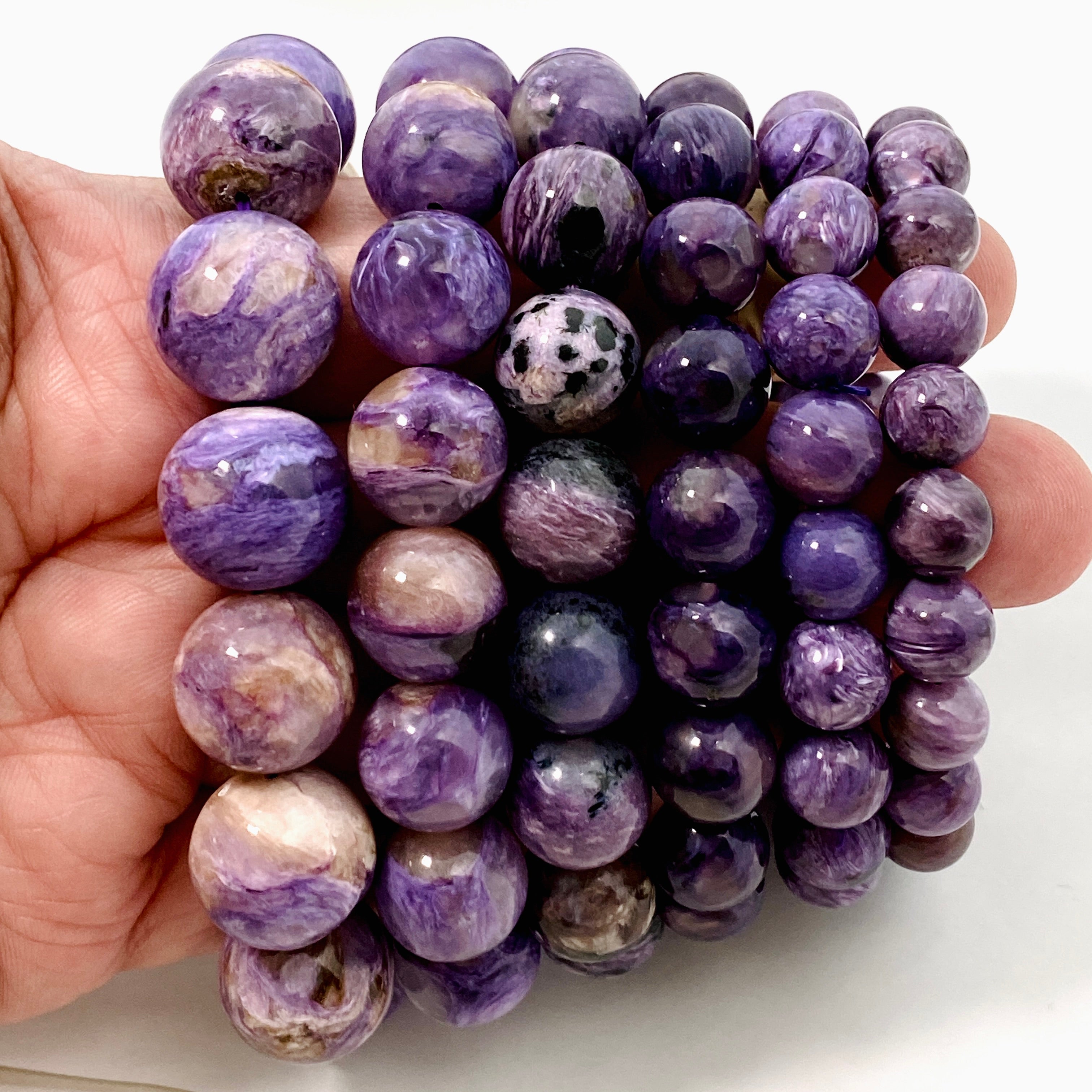 Natural Charoite Gemstone Bracelet for Women - Healing Crystal Jewelry for Stress Relief & Positive Energy - Perfect for Meditation, Yoga & Spiritual Gifts