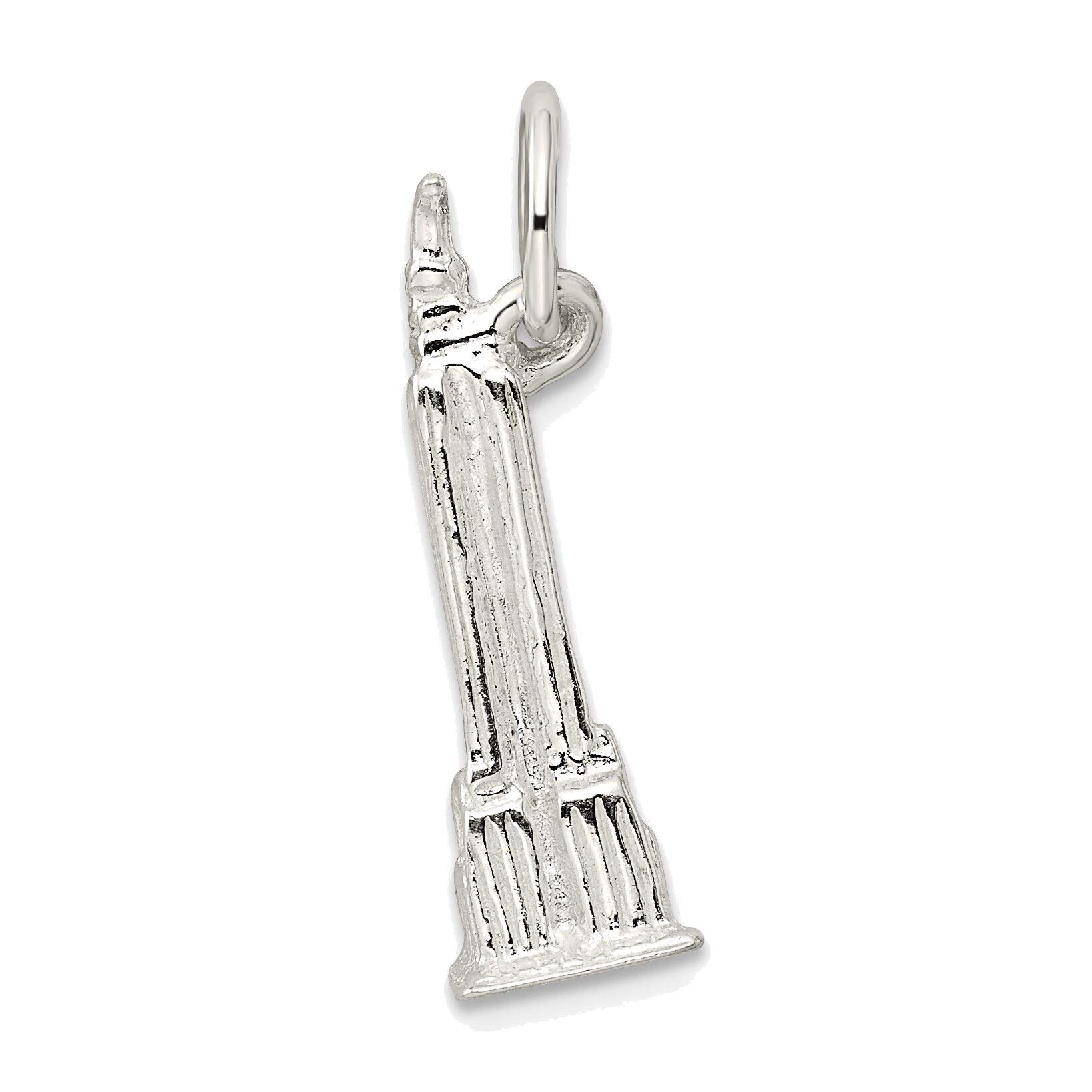 Bonyak Sterling Silver Empire State Building Charm Pendant - Elegant NYC Skyline Jewelry for Women, Gift for Travel Lovers & New York Souvenir