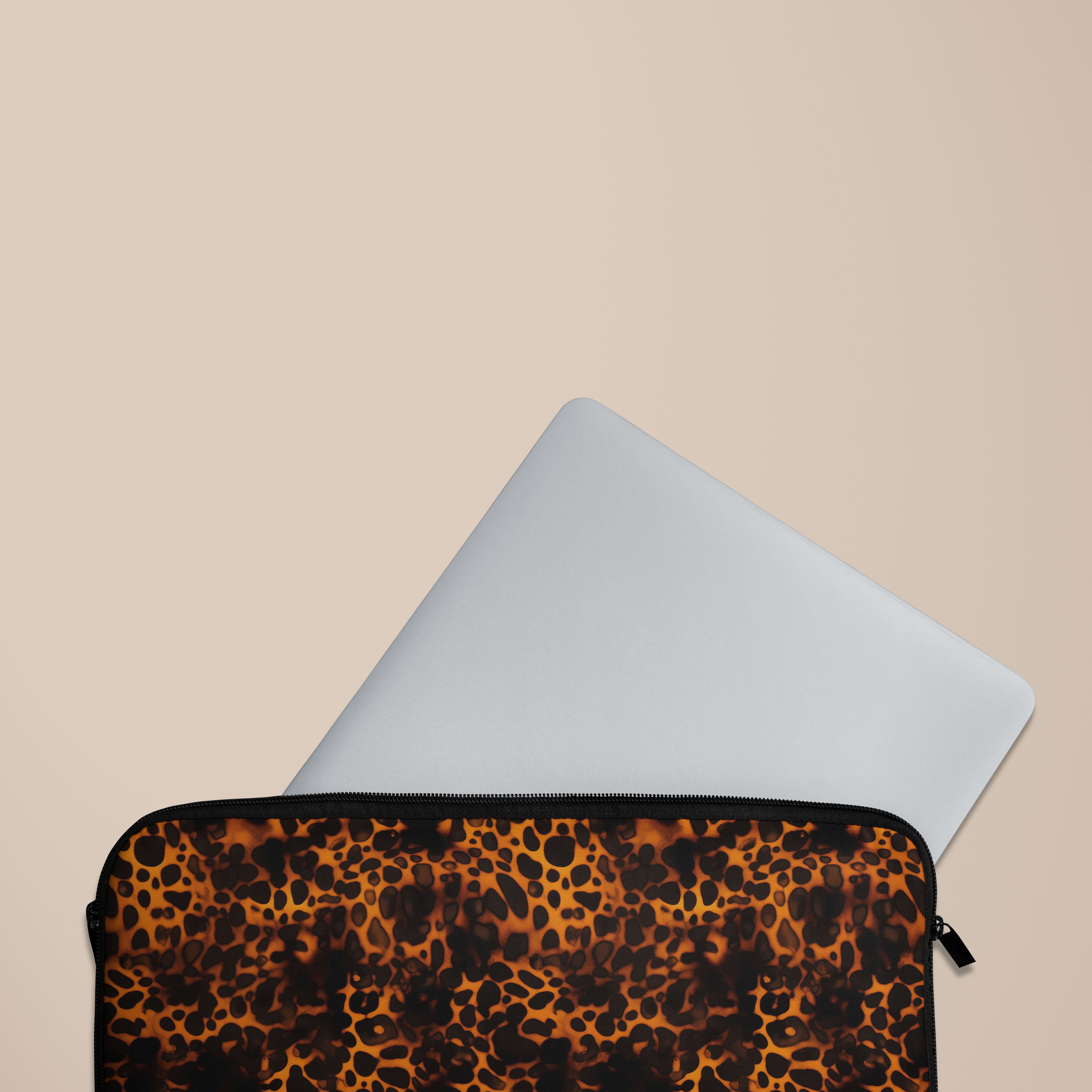 Leopard Print Laptop Sleeve for MacBook Air/Pro 13-15 Inch - Stylish Protective Case for Women & Men - Perfect for Work, Travel & School Accessories