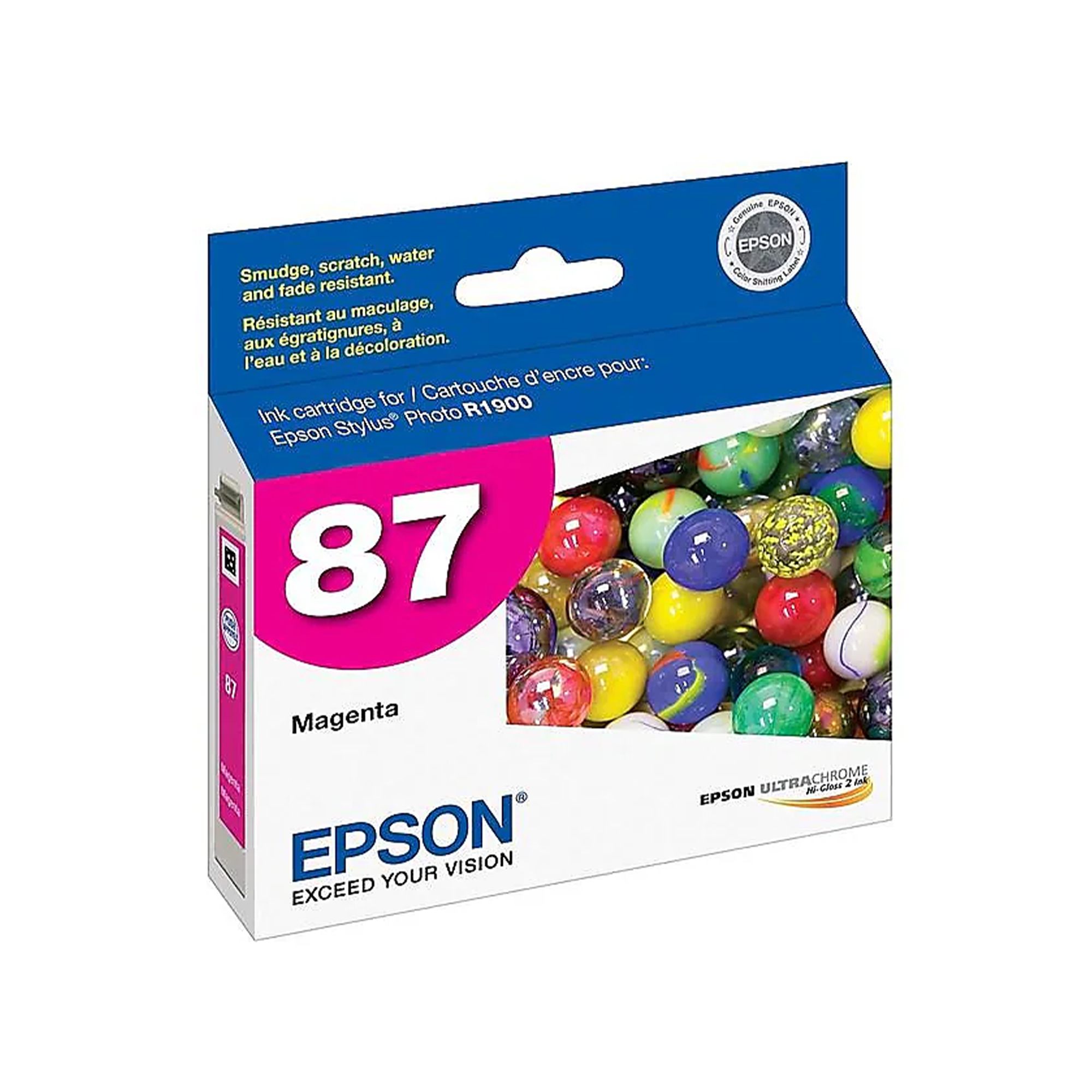 Epson 87 UltraChrome Magenta Ink Cartridge for Stylus Photo R1900 Printer - High-Quality Photo Printing for Home & Office Use