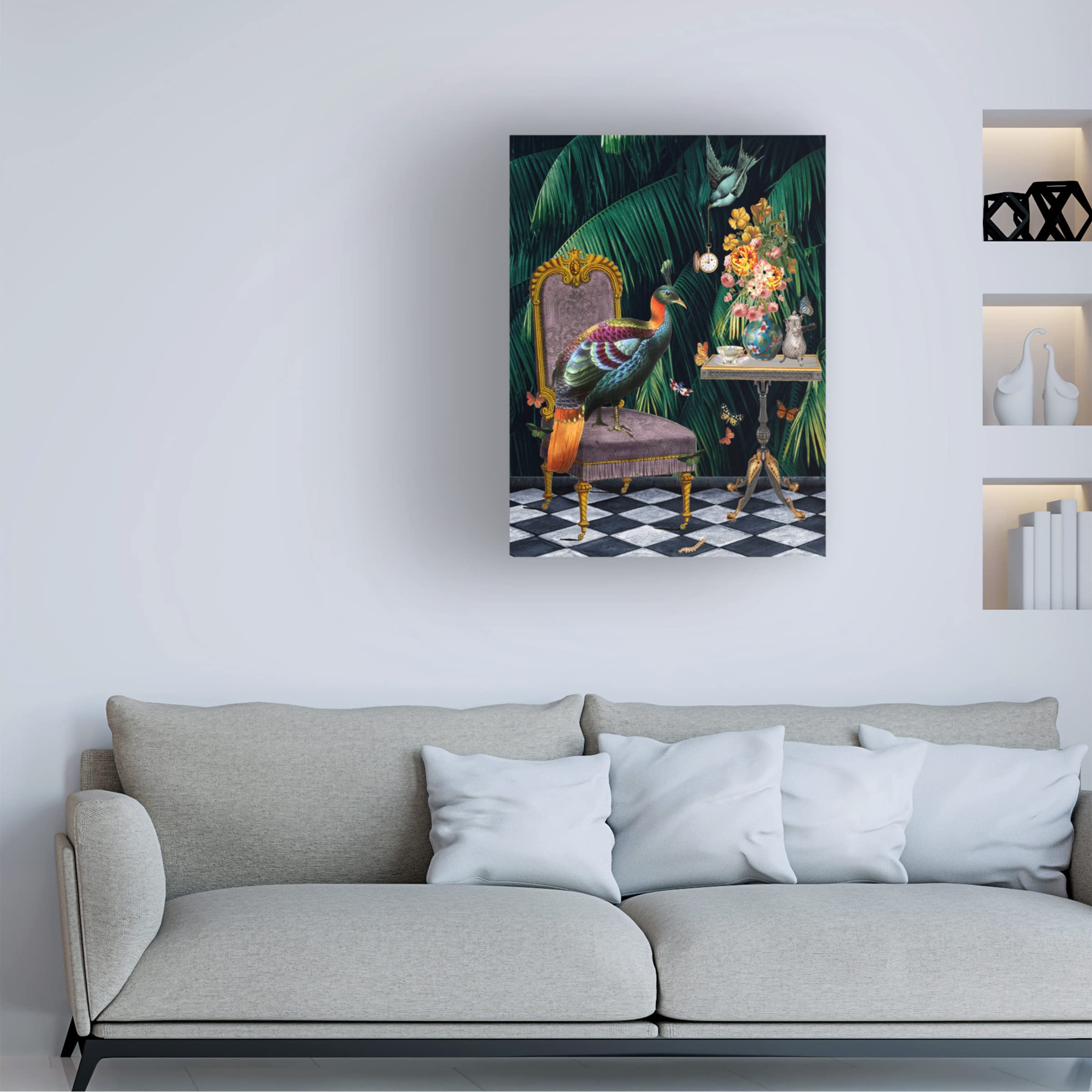 Trademark Fine Art 'Tea Time' Canvas Wall Art Print by Erika C. Brothers - Elegant Home Decor for Living Room, Bedroom & Office