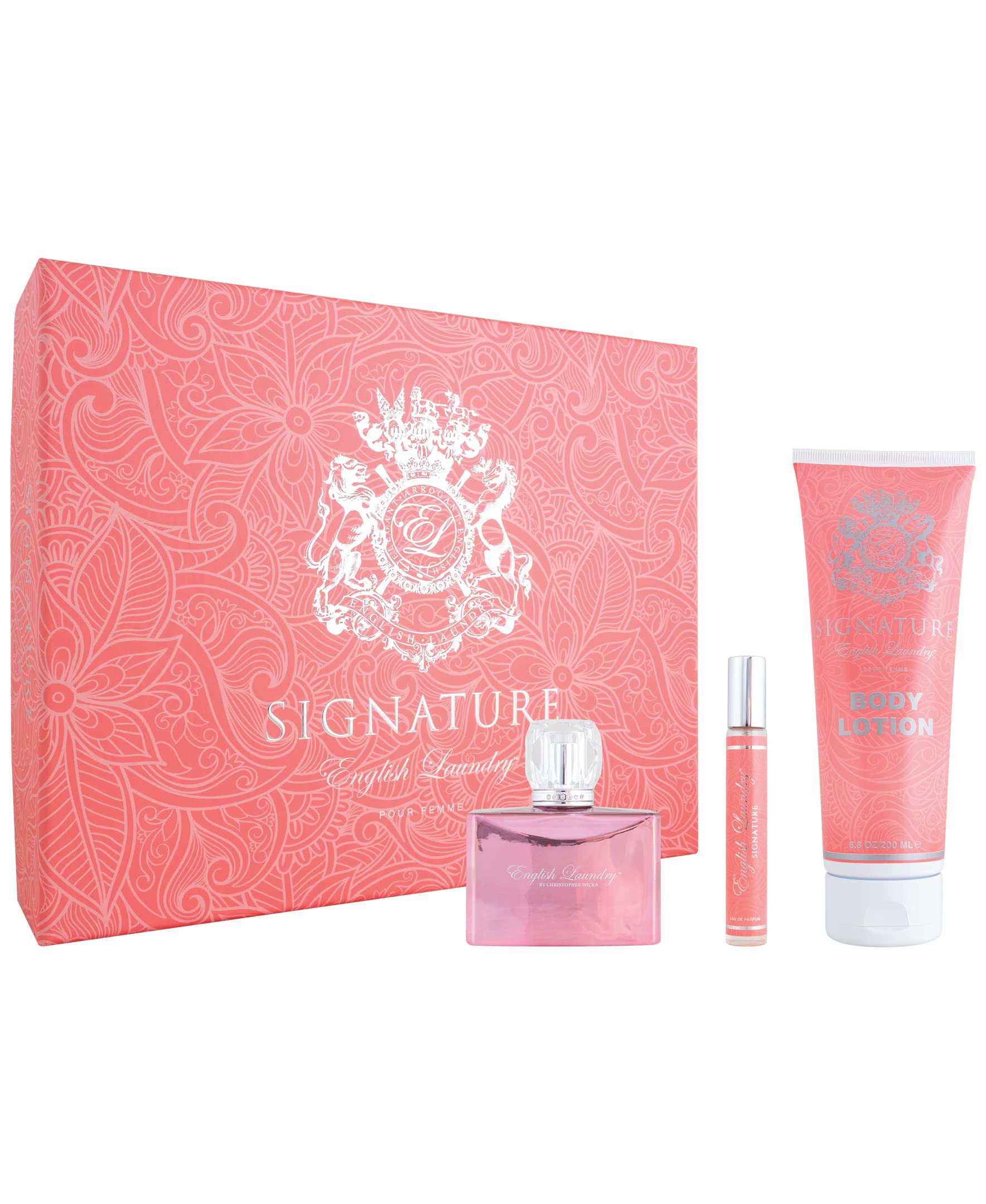 English Laundry Signature for Her 3-Piece Gift Set - Perfume, Body Lotion & Shower Gel - Perfect for Birthday, Anniversary & Valentine's Day Gifts