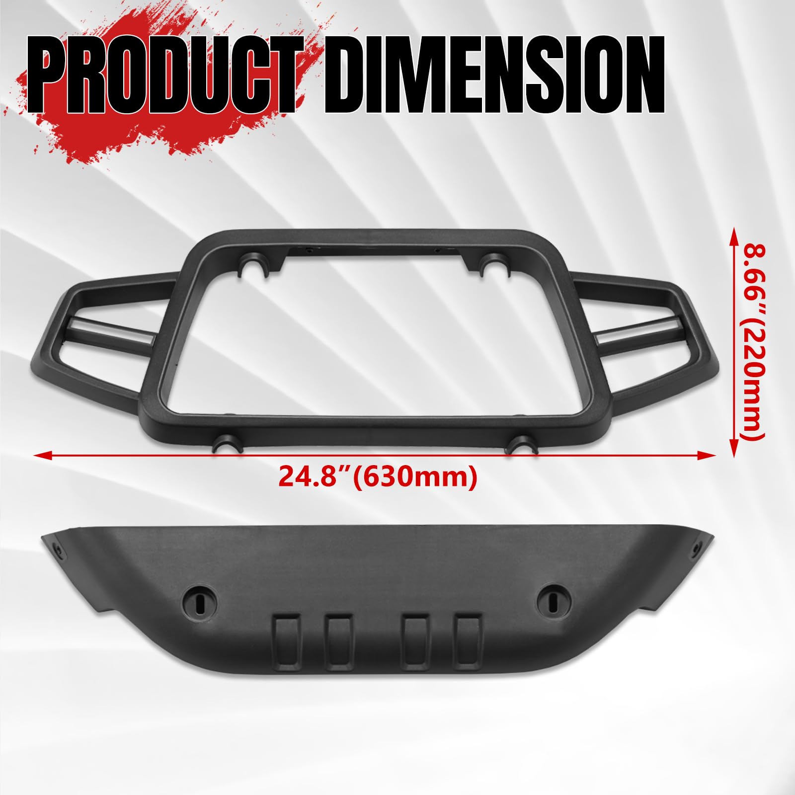 Can Am Ryker 600 900 Rally Front Bumper Guard with LED Lights - UTV PRO Vehicle Protection Brush Guard with LED Accent Lights - Replacement for OEM #219401108 - Perfect for Off-Roading & Night Riding