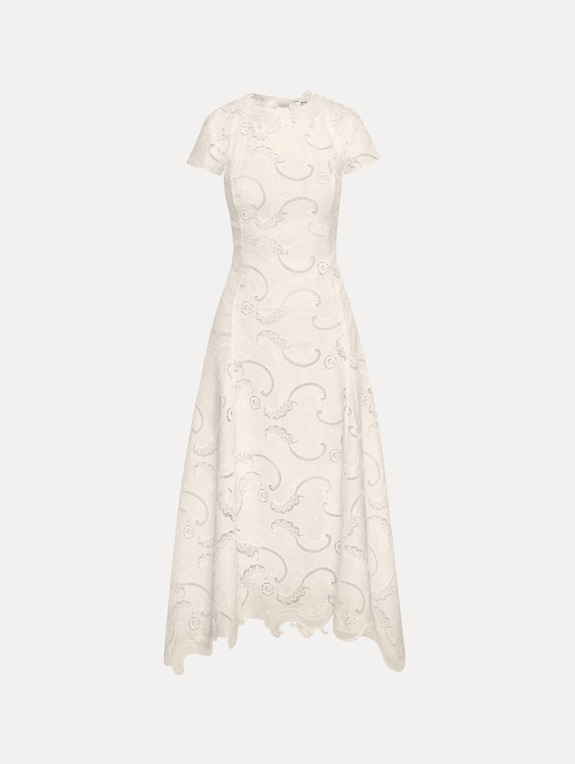 Elegant Guipure Lace Scroll Dress for Women - Perfect for Weddings, Parties & Special Occasions