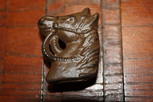 8 Rustic Cast Iron Horse Head Drawer Pulls - 2 Inch Tall Cabinet Handles (HW-74) - Perfect for Vintage Farmhouse Cabinets, Dressers & Furniture Hardware