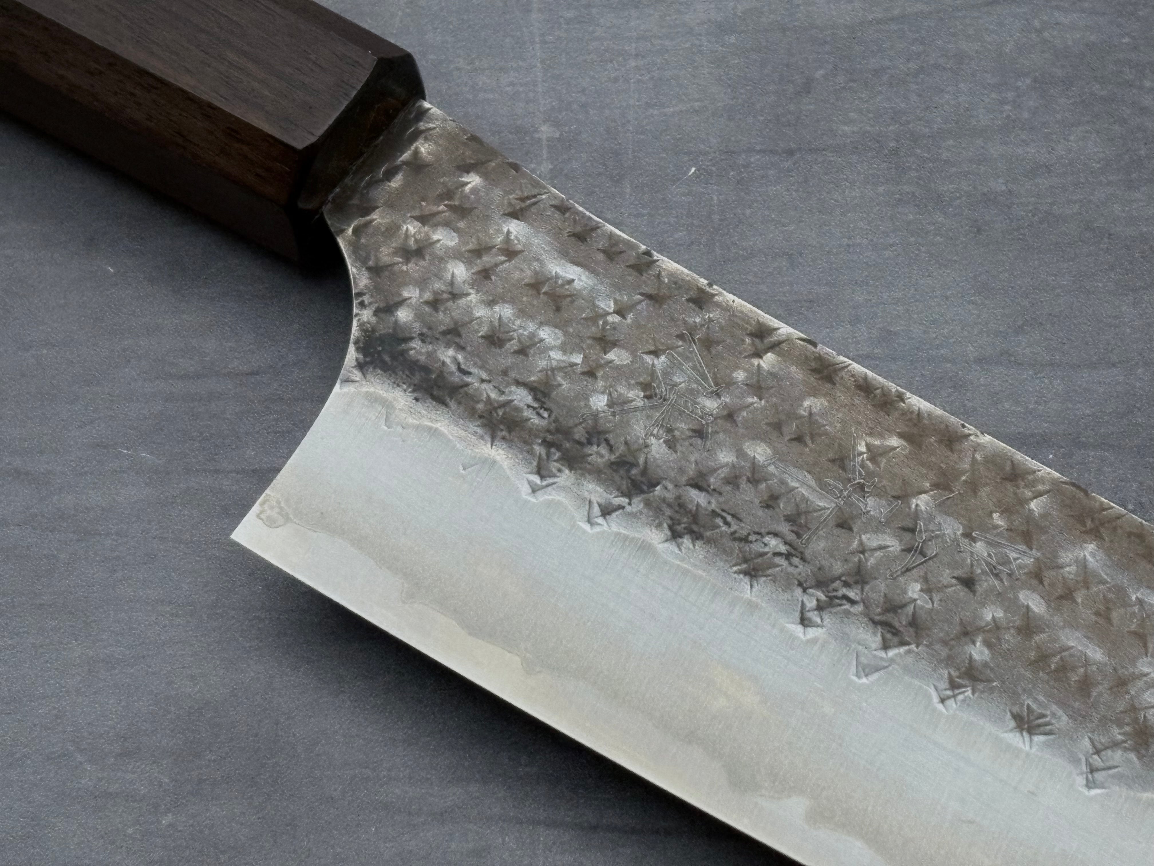 Yu Kurosaki Kokusen Santoku Knife - 7 Inch Japanese Damascus Steel Chef Knife for Slicing, Dicing & Mincing - Perfect for Home Kitchen & Professional Cooking