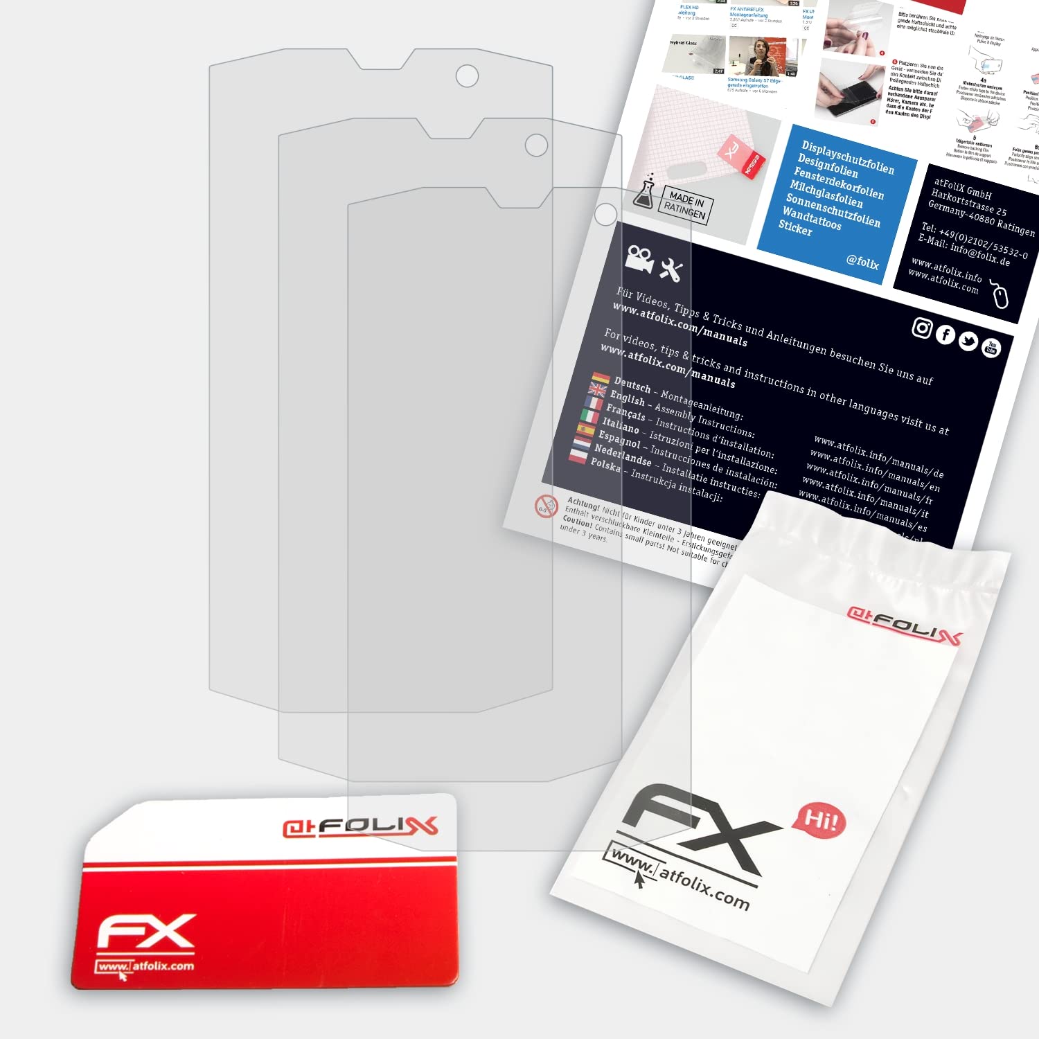 AGM A8 Screen Protector - 3-Pack Anti-Glare & Shockproof Tempered Glass Film - Perfect for Outdoor Use, Gaming, and Daily Protection