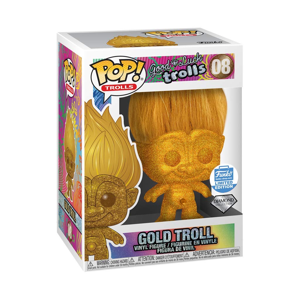 Funko Pop! Trolls Diamond Collection Gold Vinyl Figure #8 - Limited Edition Collectible for Fans & Gift Idea | Perfect for Display, Decor, and Pop Culture Enthusiasts
