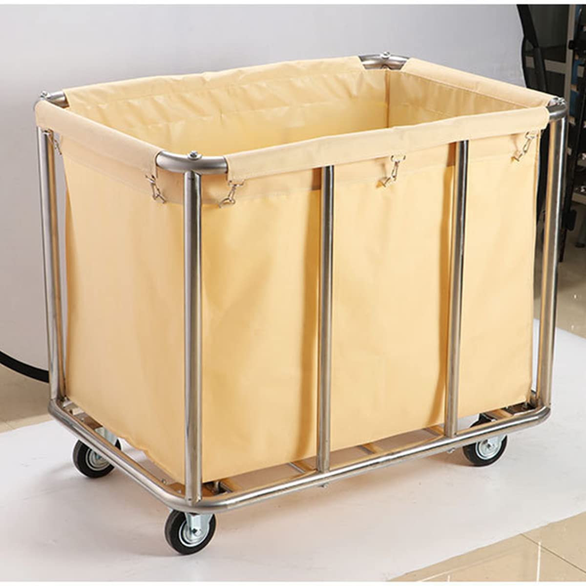 Heavy Duty Industrial Laundry Cart with Wheels - 330lb Capacity Commercial Laundry Hamper Sorter, Large Waterproof Laundry Basket for Home, Hotel & Hospital Organization & Storage - Perfect for Laundry Rooms, Commercial Facilities & Household Use