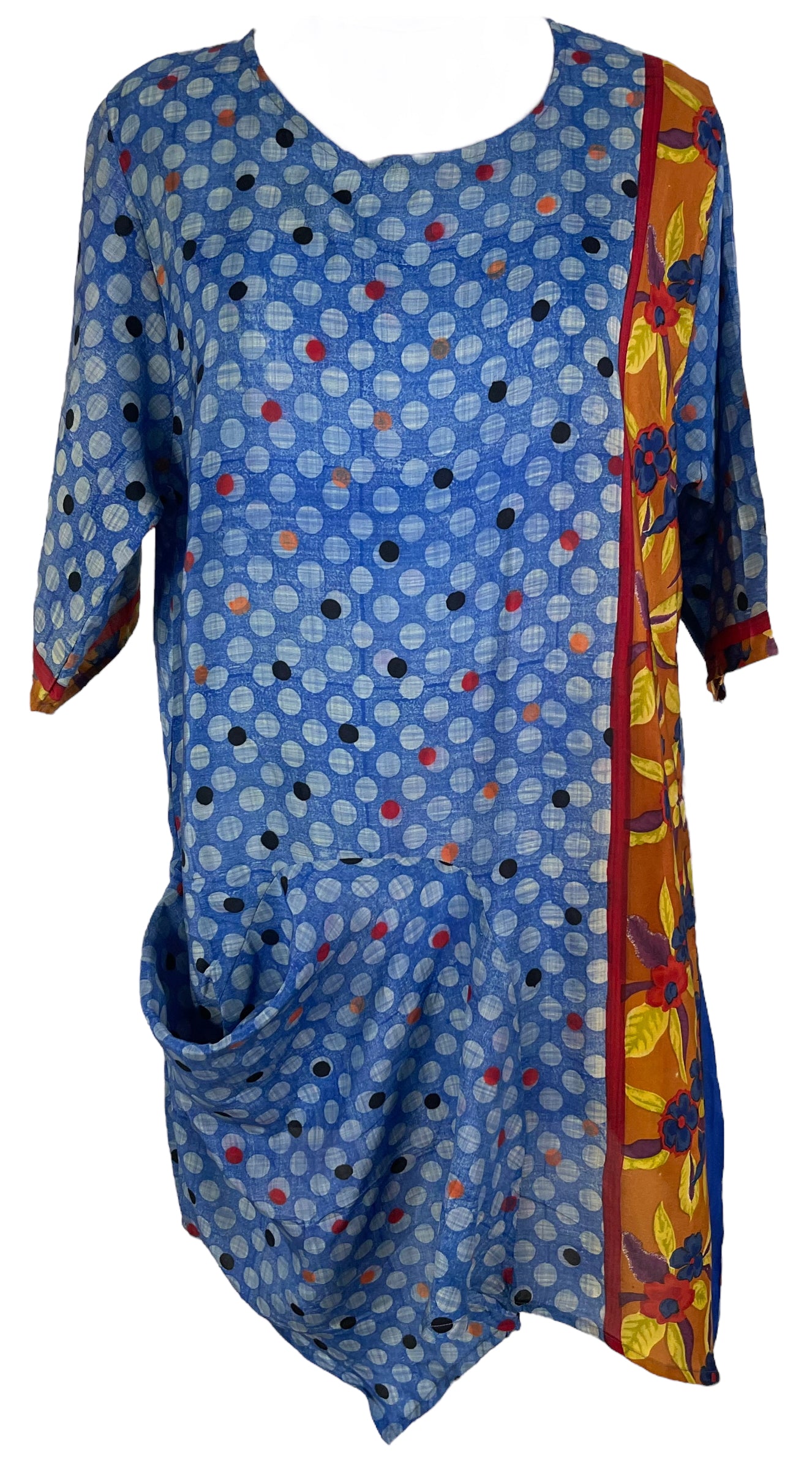 PRC6551 Women's Pure Silk Tunic Dress with Hidden Pockets - Elegant & Comfortable for Work, Parties & Casual Wear