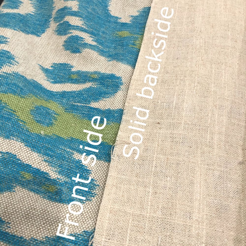 Casbah Blue Green Beige Ethnic Ikat Pillow Cover - Handmade Bohemian Decorative Throw Pillow Case - Perfect for Living Room, Bedroom & Home Decor