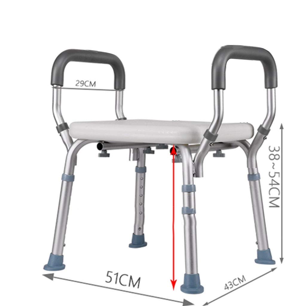 CHEWYNP Folding Shower Chair for Elderly, Adults & Disabled - Non-Slip Bath Stool with Adjustable Height - Ideal for Seniors, Pregnant Women & Post-Surgery Recovery - Perfect for Bathroom Safety & Relaxation