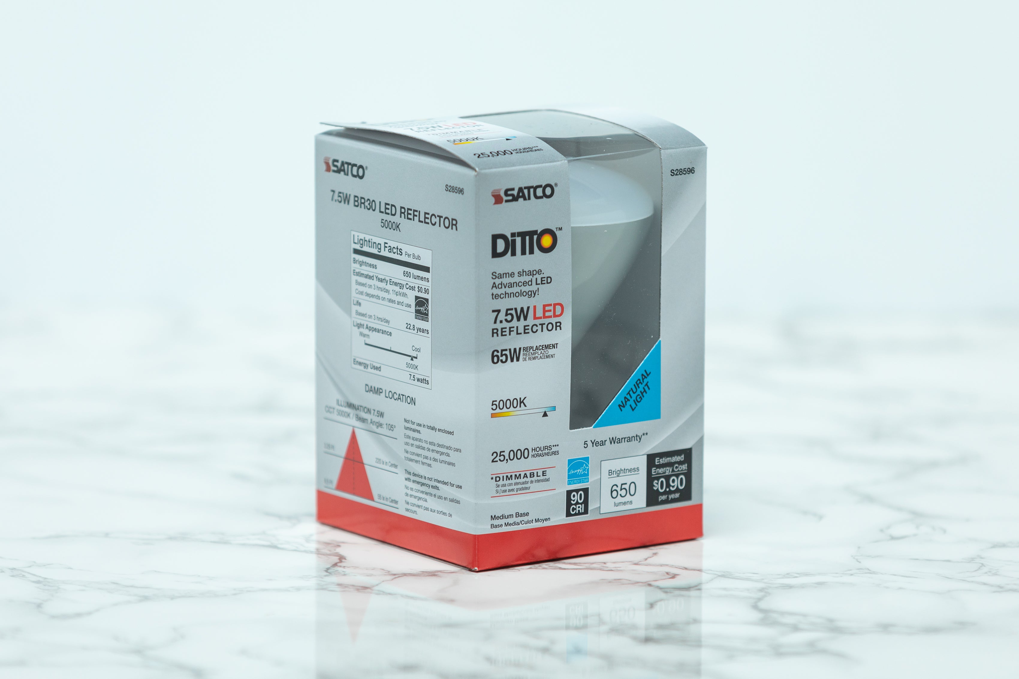 Satco Recessed Can LED Light Bulb - Energy Efficient Dimmable Downlight for Home & Office Lighting - Perfect for Kitchens, Bathrooms, and Hallways