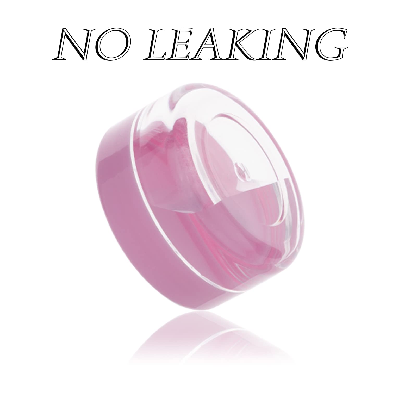 ZEJIA 10 Gram Refillable Empty Sample Jars with Lids - 40 Count Small Plastic Cosmetic Containers for Makeup, Skincare, Travel & DIY (Pink) - Perfect for Samples, Creams, Salves & Beauty Products