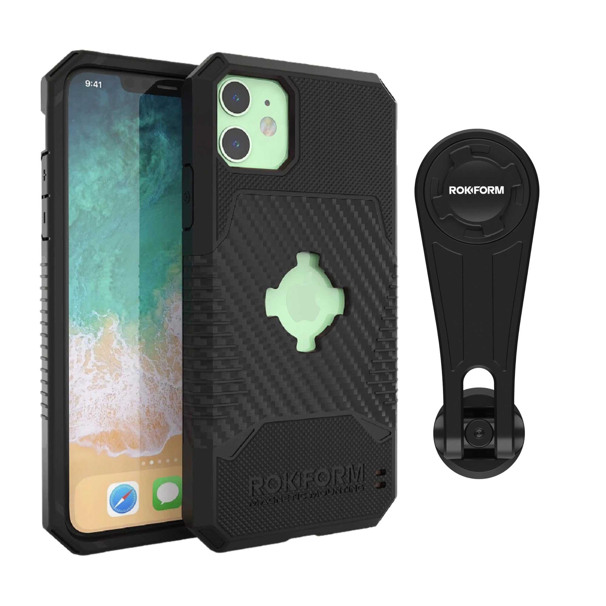 Rokform Rugged Case for iPhone 11 with Pro Series Bike Phone Mount - Durable Protective Cover & Secure Cycling Accessory for Outdoor Adventures, Commuting & Sports Activities