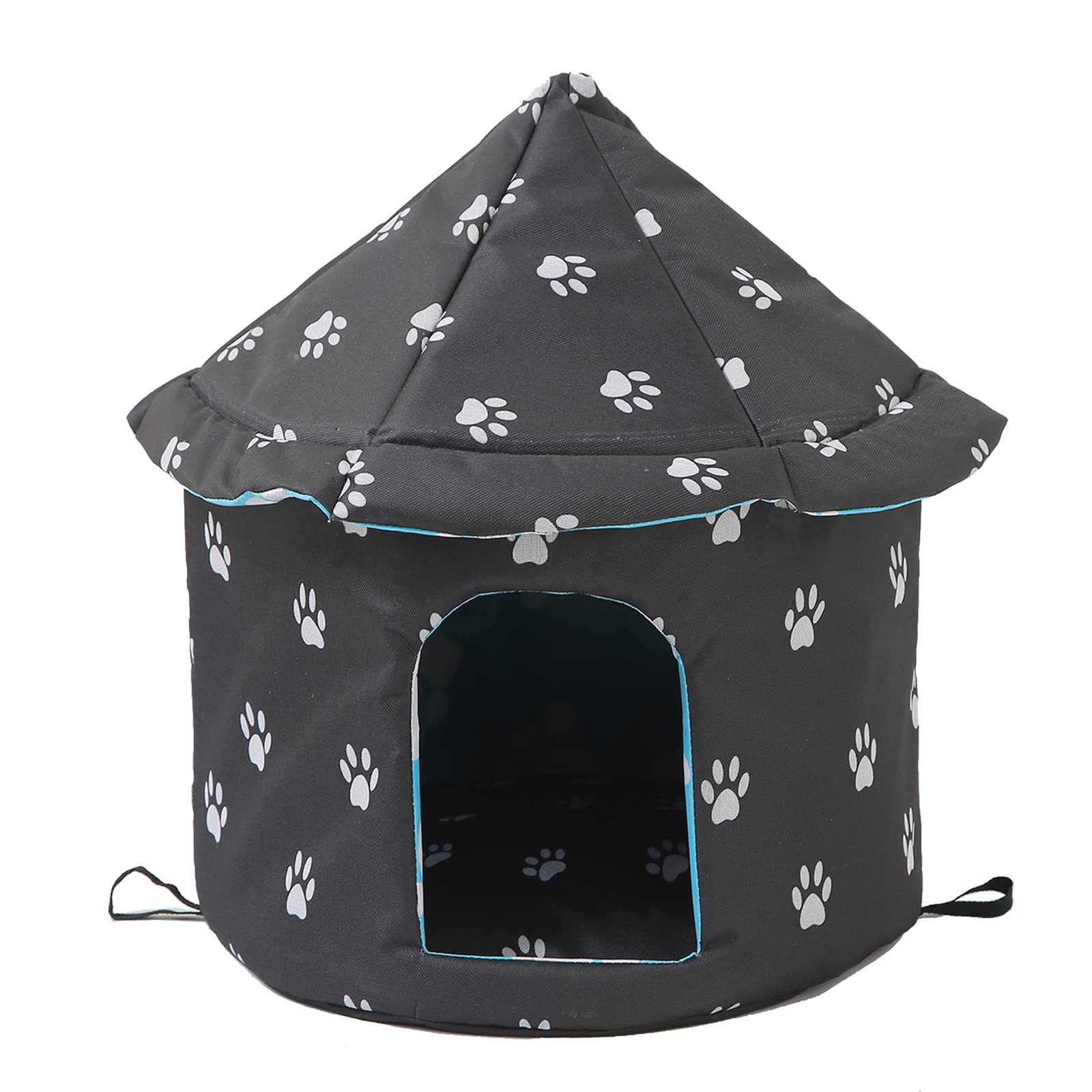 Weatherproof Outdoor Cat House - Insulated Pet Shelter for Small Dogs & Indoor/Outdoor Cats | Easy Assembly Cat Tent for Winter Protection & Backyard Use