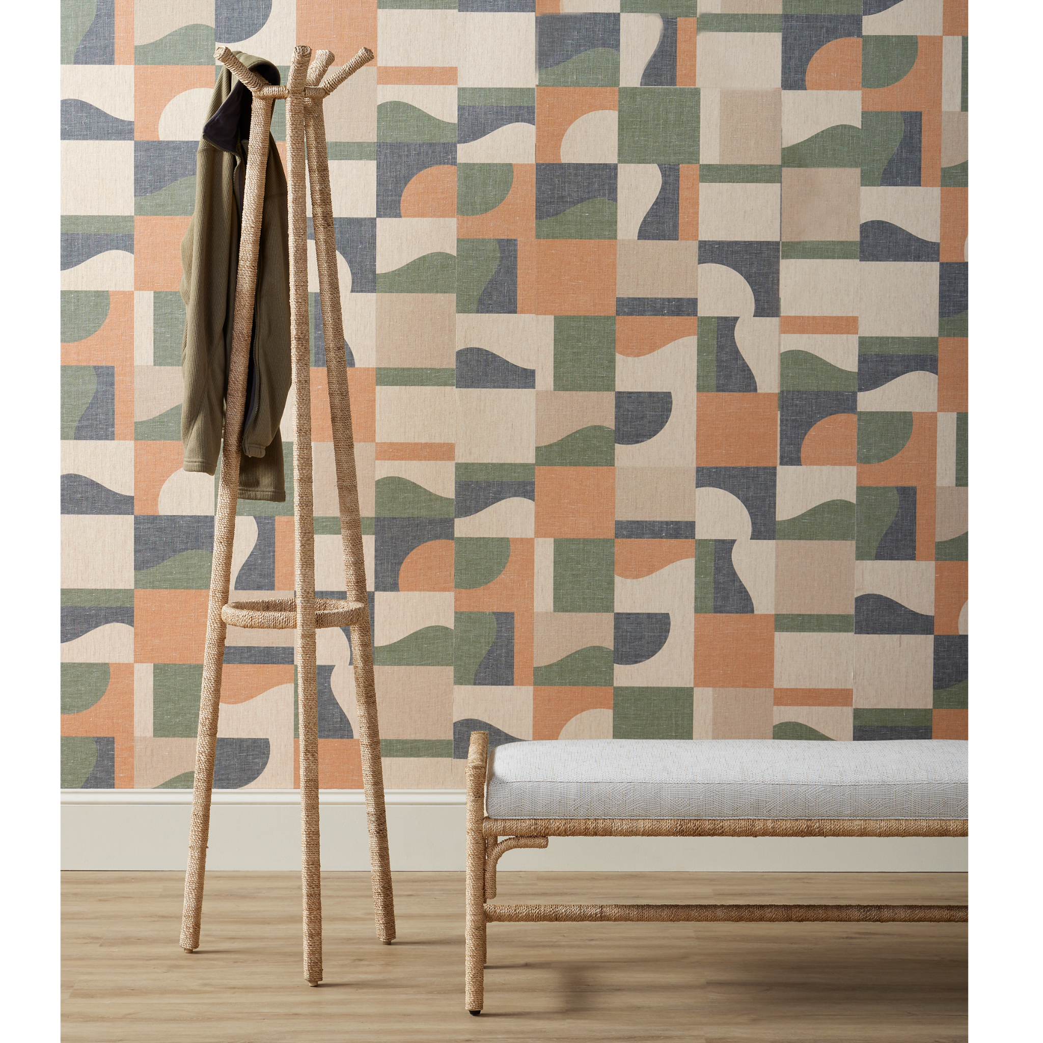 Elegant Backless Rowann Pearl Bench - Stylish Home Decor for Living Room, Bedroom, or Entryway - Perfect for Small Spaces and Modern Interiors