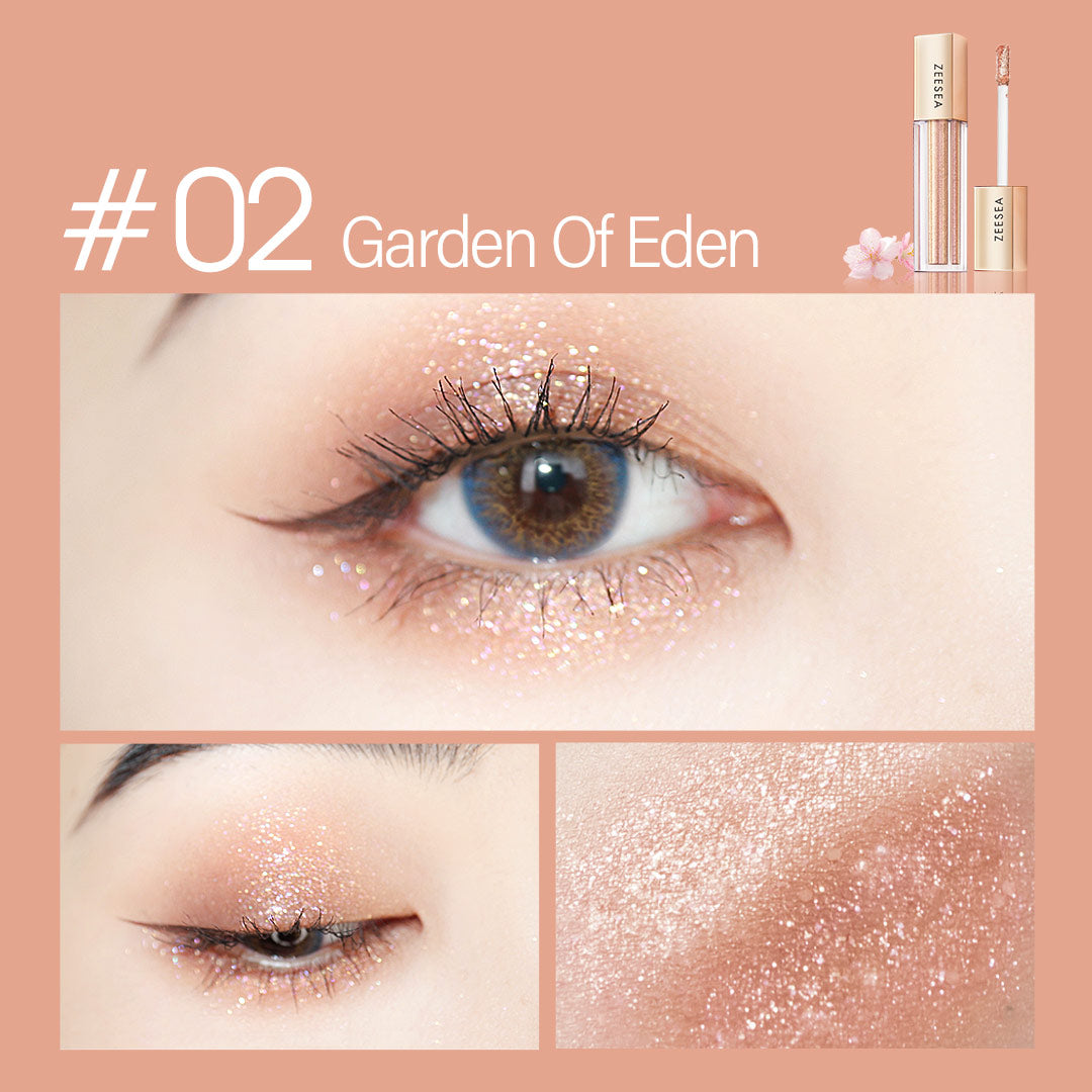 ZEESEA Alice Liquid Eyeshadow - Long Lasting Shimmer & Glitter Eye Makeup for Women - Perfect for Party, Date Night & Special Occasions