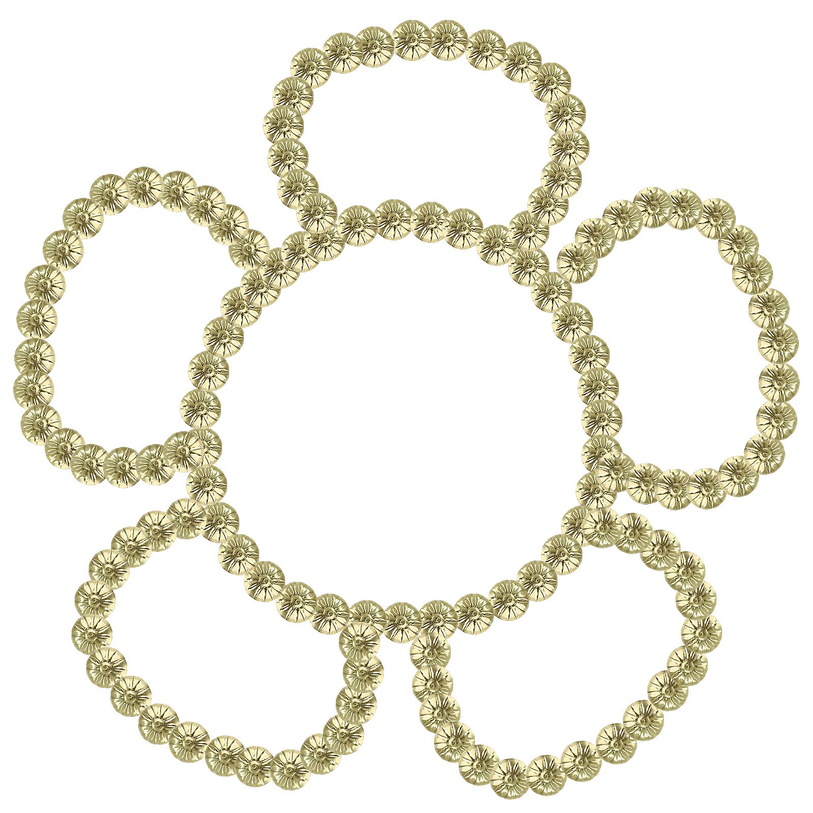 200 PCS Antique Gold Daisy Upholstery Tacks - 7/16