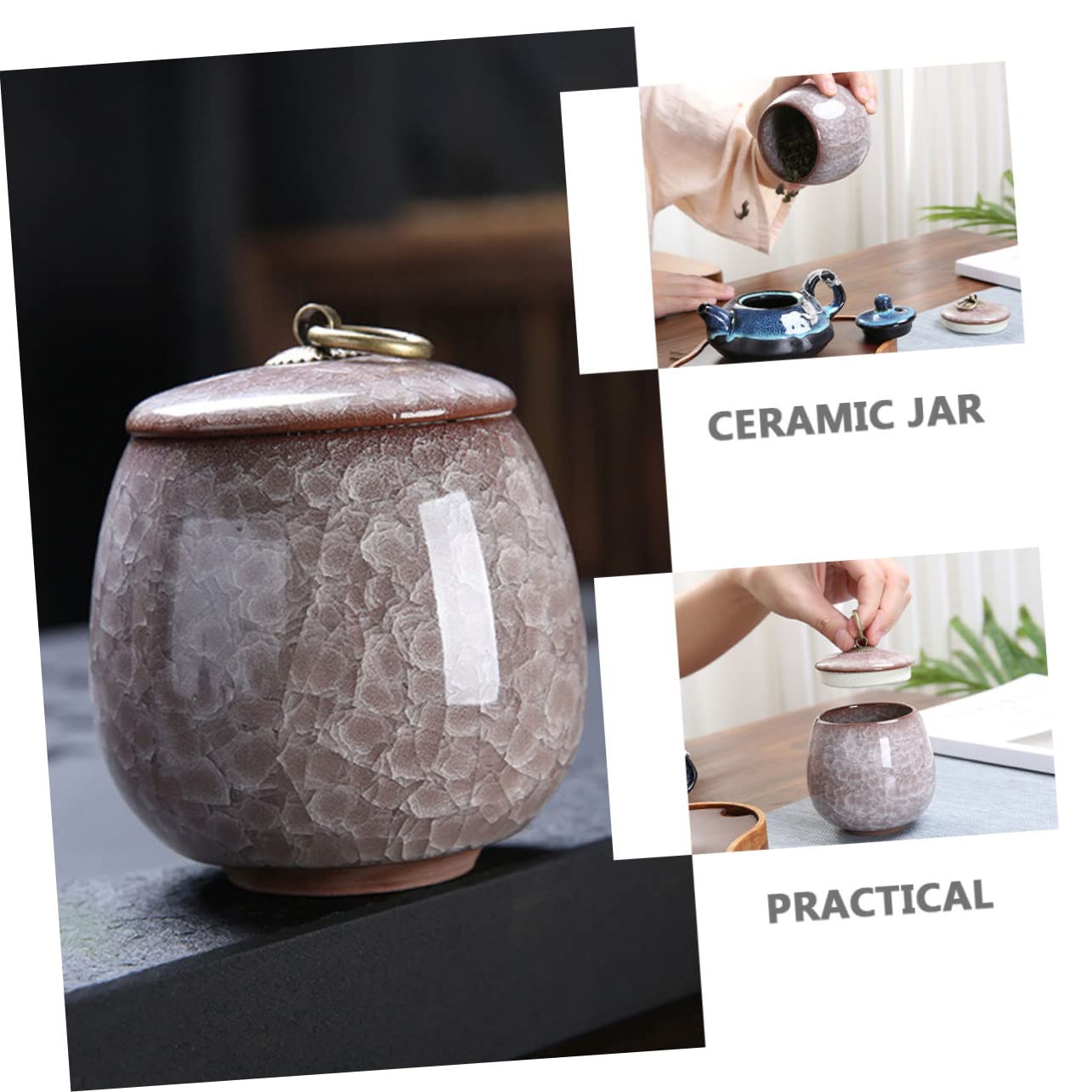Beavorty Ceramic Nail Dip Powder Kit with Storage Lid - Multi-Purpose Nail Art Tool for DIY Manicures & Tea Storage | Perfect for Home Salons & Gift Giving