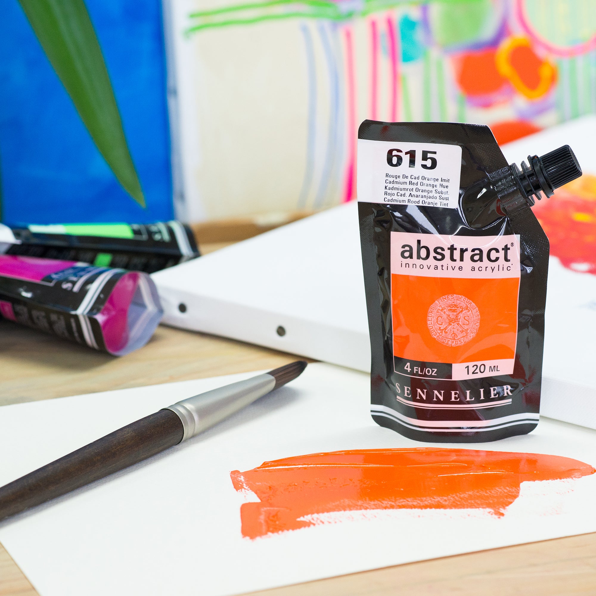 Abstract Acrylic Paint - High Viscosity Deep Magenta for Canvas Art & DIY Home Decor | Premium Artist Quality Acrylics for Professional Painting & Creative Projects