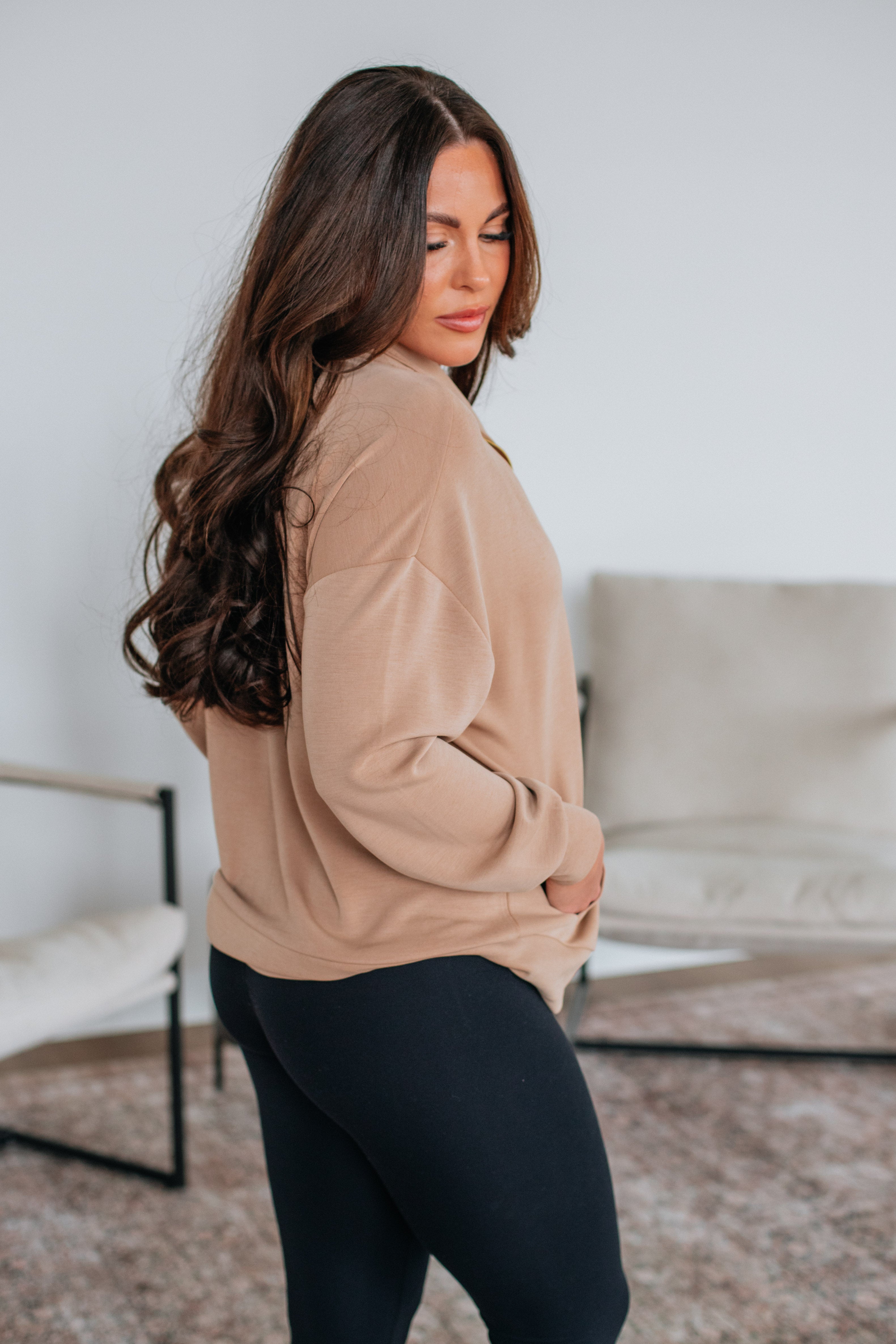 Enya Women's Zip Up Jacket - Lightweight Tan Outerwear for Casual Wear & Outdoor Activities