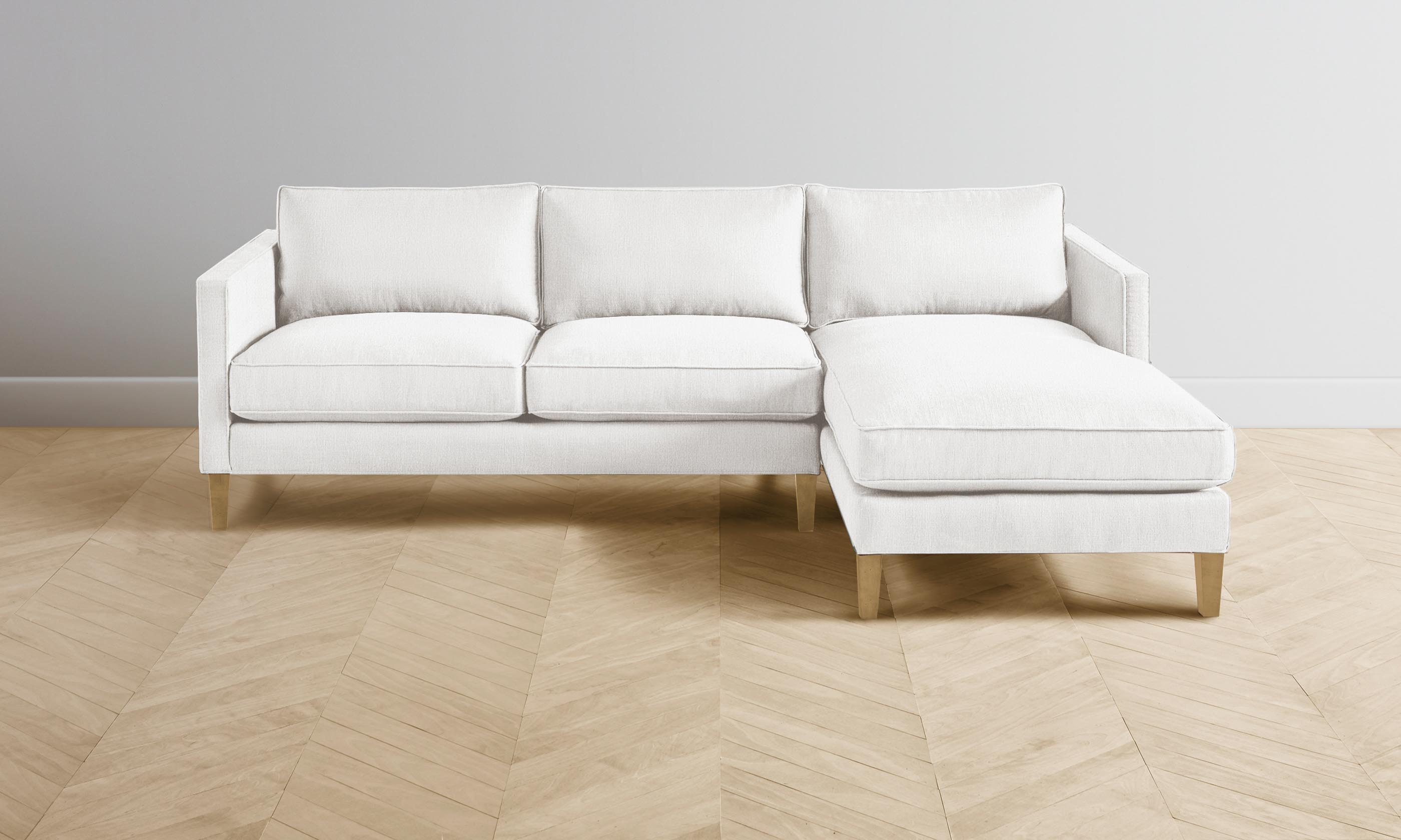 Crosby Sectional Sofa - Performance Bouclé Polar Fabric, Modern & Comfortable for Living Room, Family Room, or Lounge Area