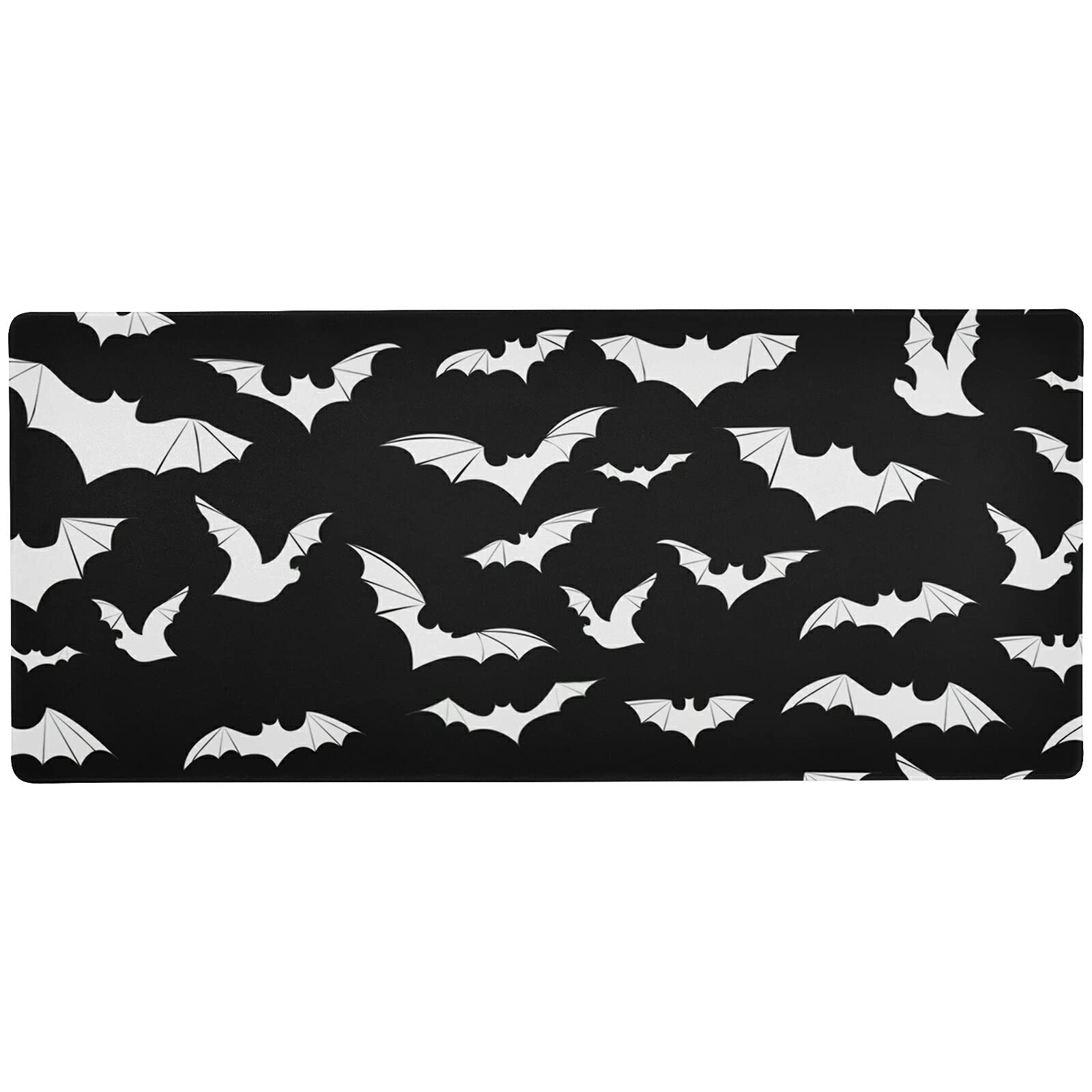 Halloween Bats Large Gaming Mouse Pad - Non-Slip Desk Mat for Computer & Laptop (35.4x15.7 Inches) - Perfect for Halloween Decor, Gaming Setup & Office Workspace