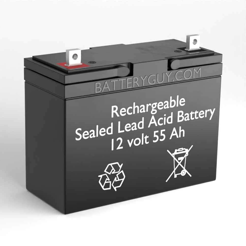 12V 55Ah SLA Replacement Battery (2-Pack) - Rechargeable Sealed Lead Acid Battery for Power Wheels, Solar Systems, UPS Backup & Emergency Lighting
