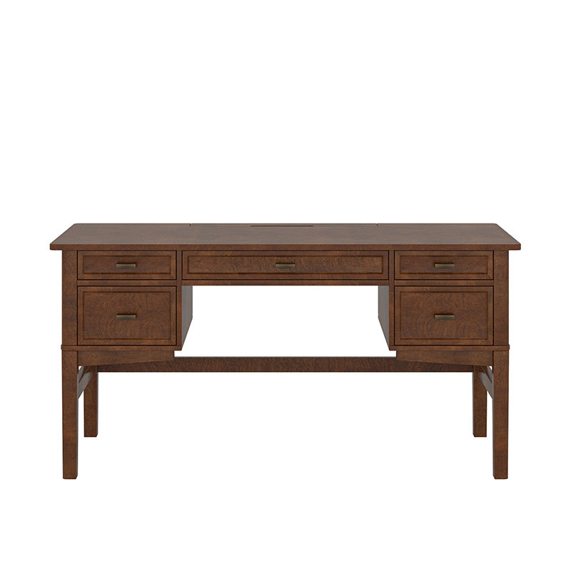 Raquel Modern Transitional Office Desk with Cable Management Hole - Stylish Home Office Desk for Remote Work & Study