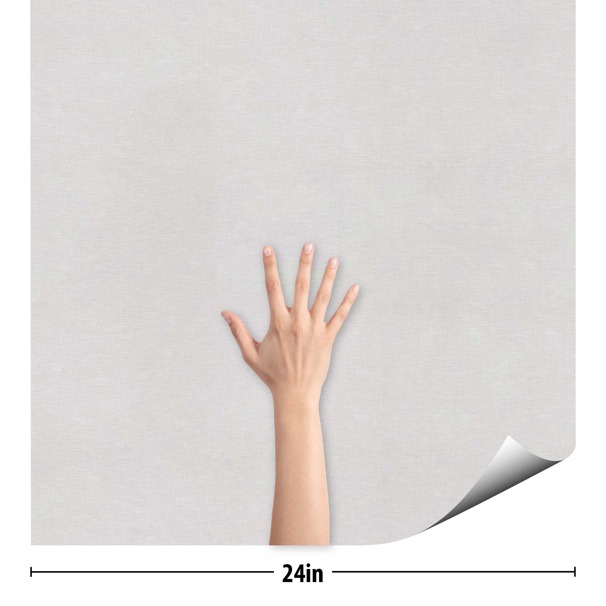 Self-Adhesive Removable Grey Fabric Wallpaper - Easy Peel & Stick for Bedroom, Living Room, and Office Decor (Style 4965 W)