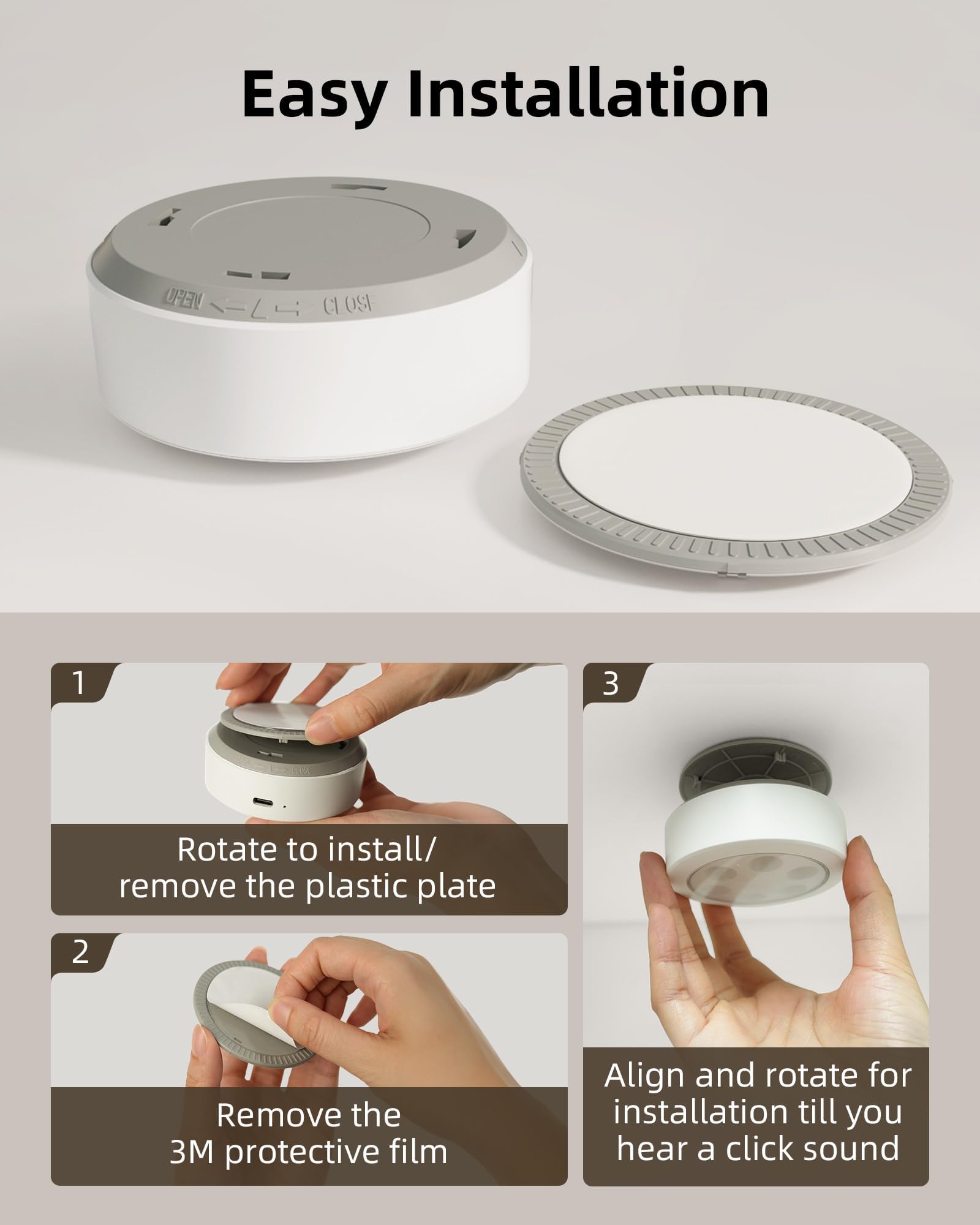 EZVALO Rechargeable Puck Lights with Remote - 1200mAh RGB LED Wireless Closet Lighting, Under Cabinet Lights, Stick-On Lights for Kitchen, Closet, Pantry, Shelves (6 Pack) - Perfect for Home, Office, and Commercial Spaces