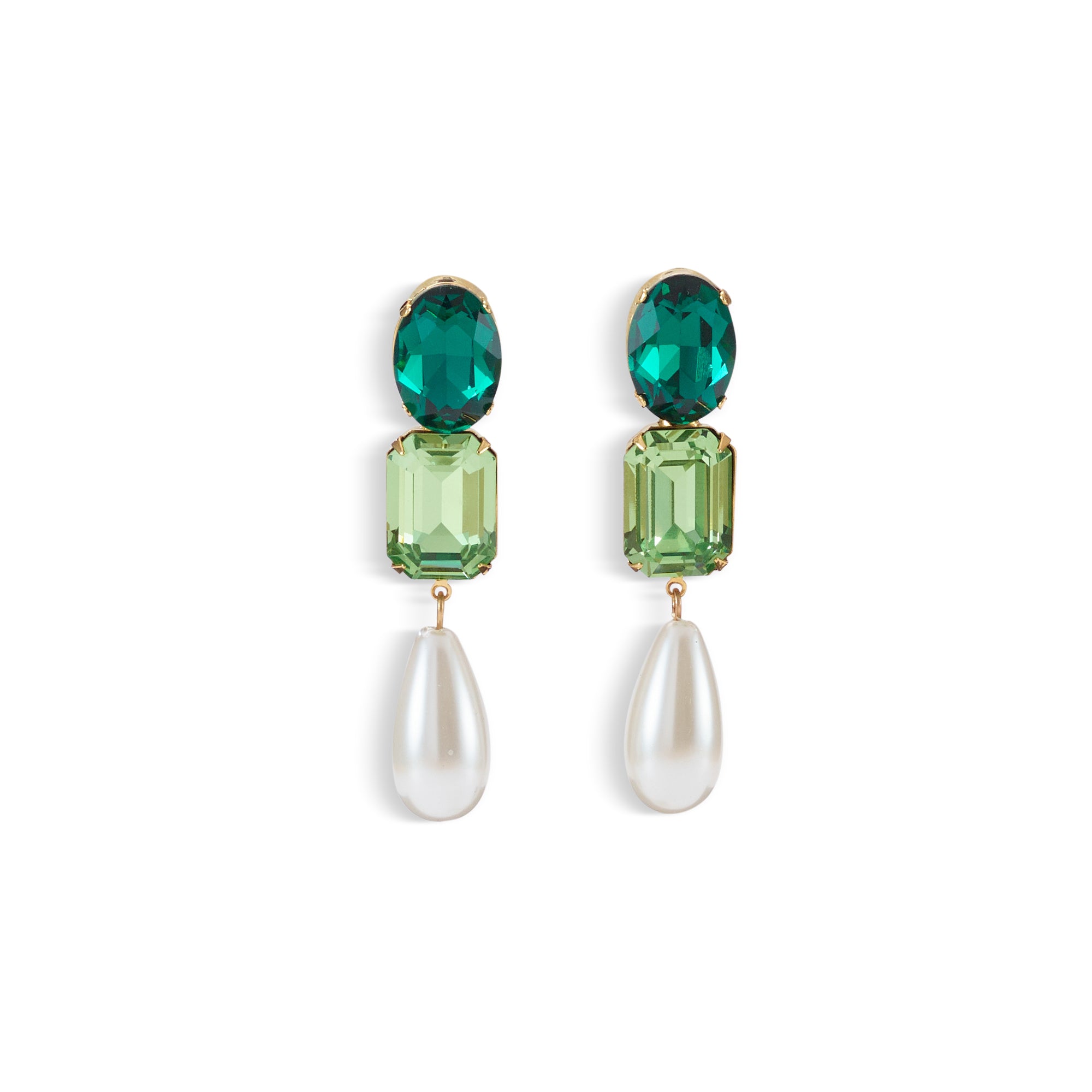 Stella Crystal and Pearl Drop Earrings for Women - Elegant Dangle Jewelry for Wedding, Party & Special Occasions