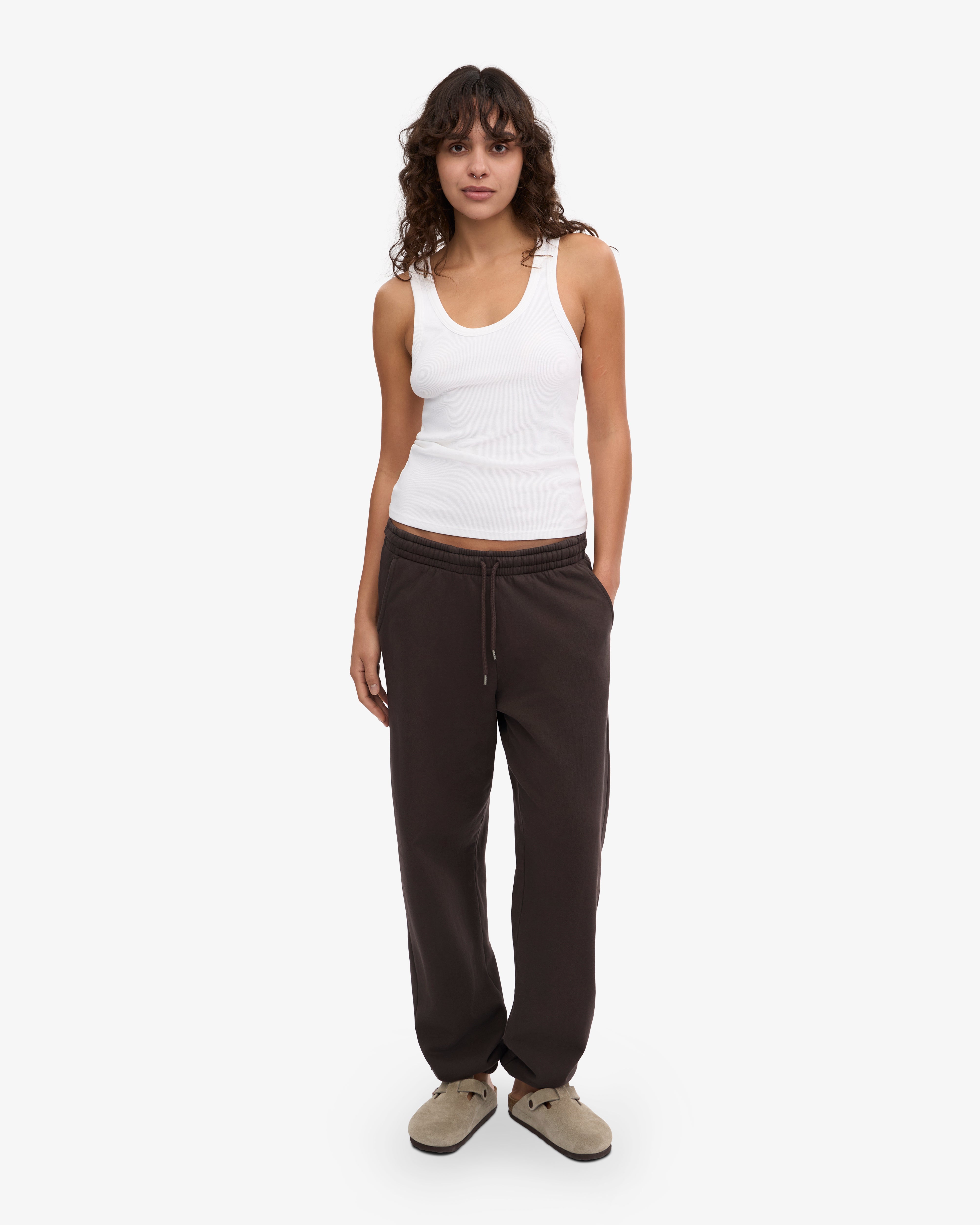 Organic Cotton Sweatpants for Women & Men - Comfortable Lounge Pants in Coffee Brown | Perfect for Yoga, Home Relaxation & Casual Wear